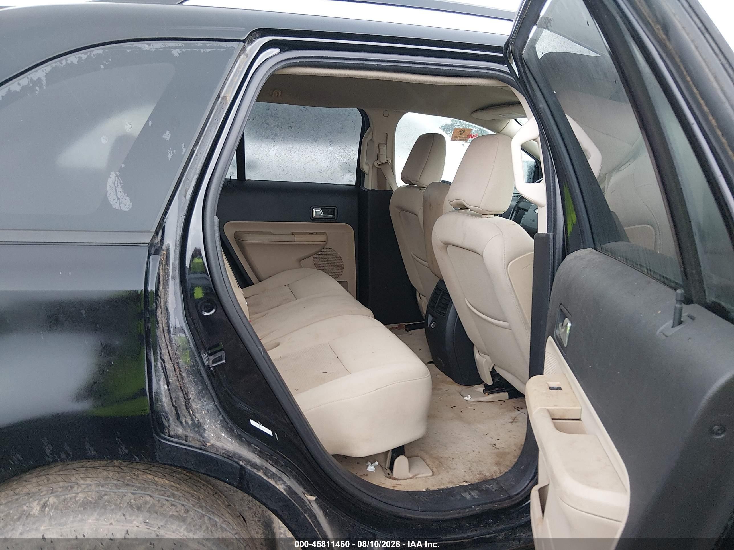 2008 Ford Edge Sel Black vin: 2FMDK48C78BA06160