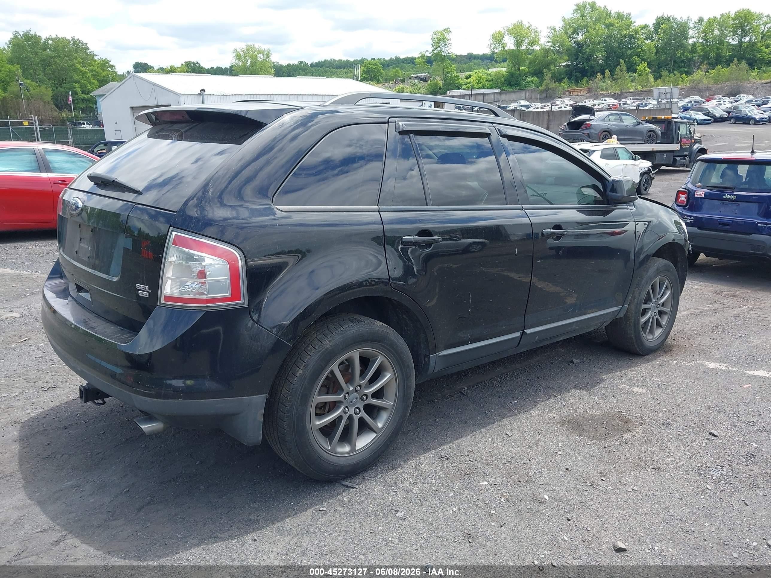 2008 Ford Edge Sel Black vin: 2FMDK48C78BB26508