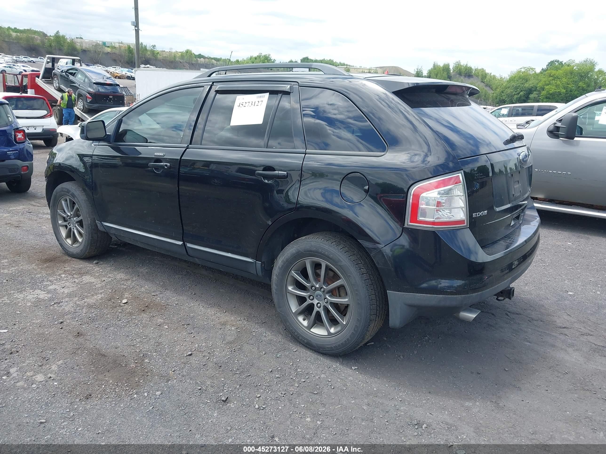 2008 Ford Edge Sel Black vin: 2FMDK48C78BB26508