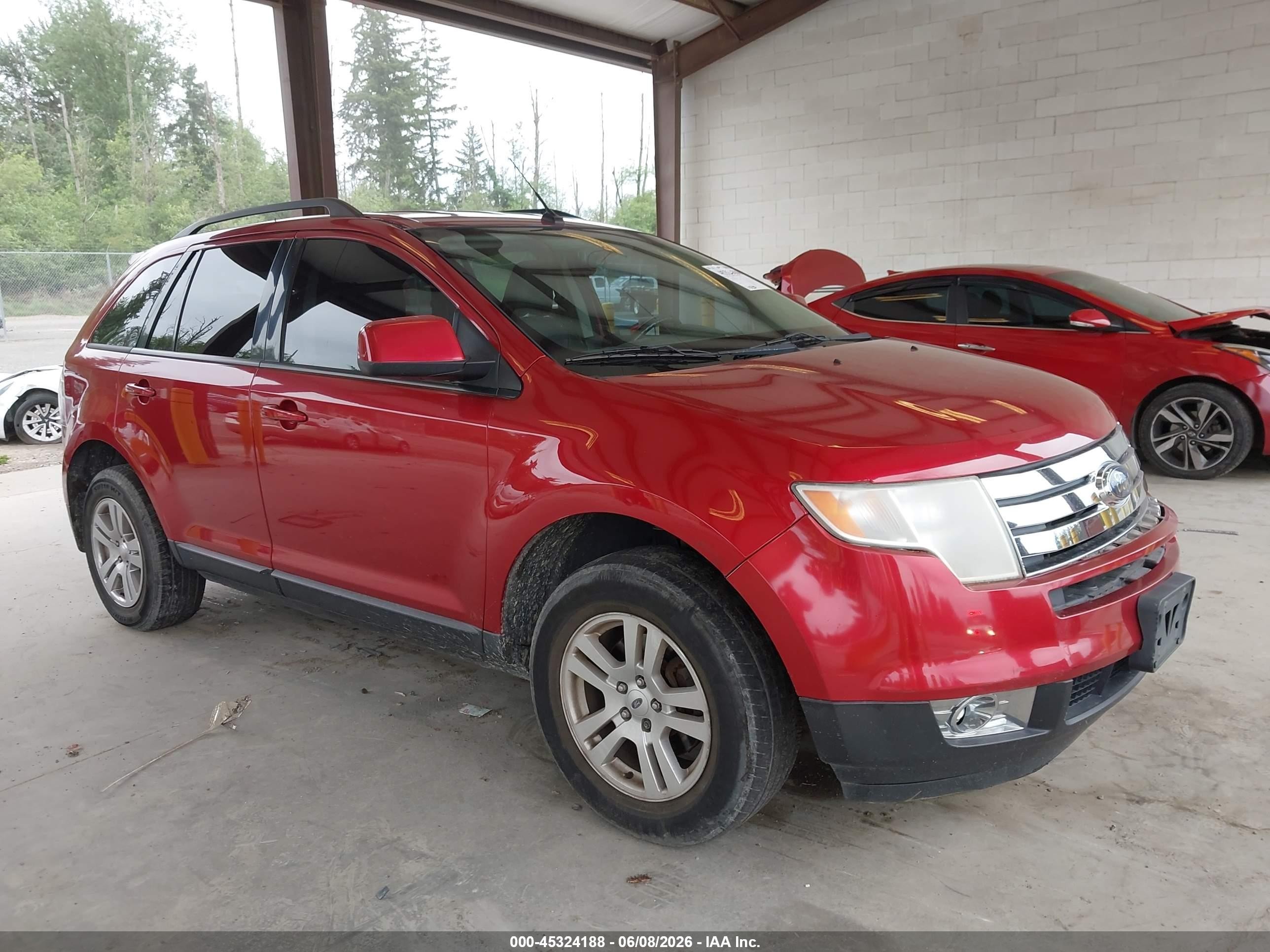 2008 Ford Edge Sel Red vin: 2FMDK48C88BA73981