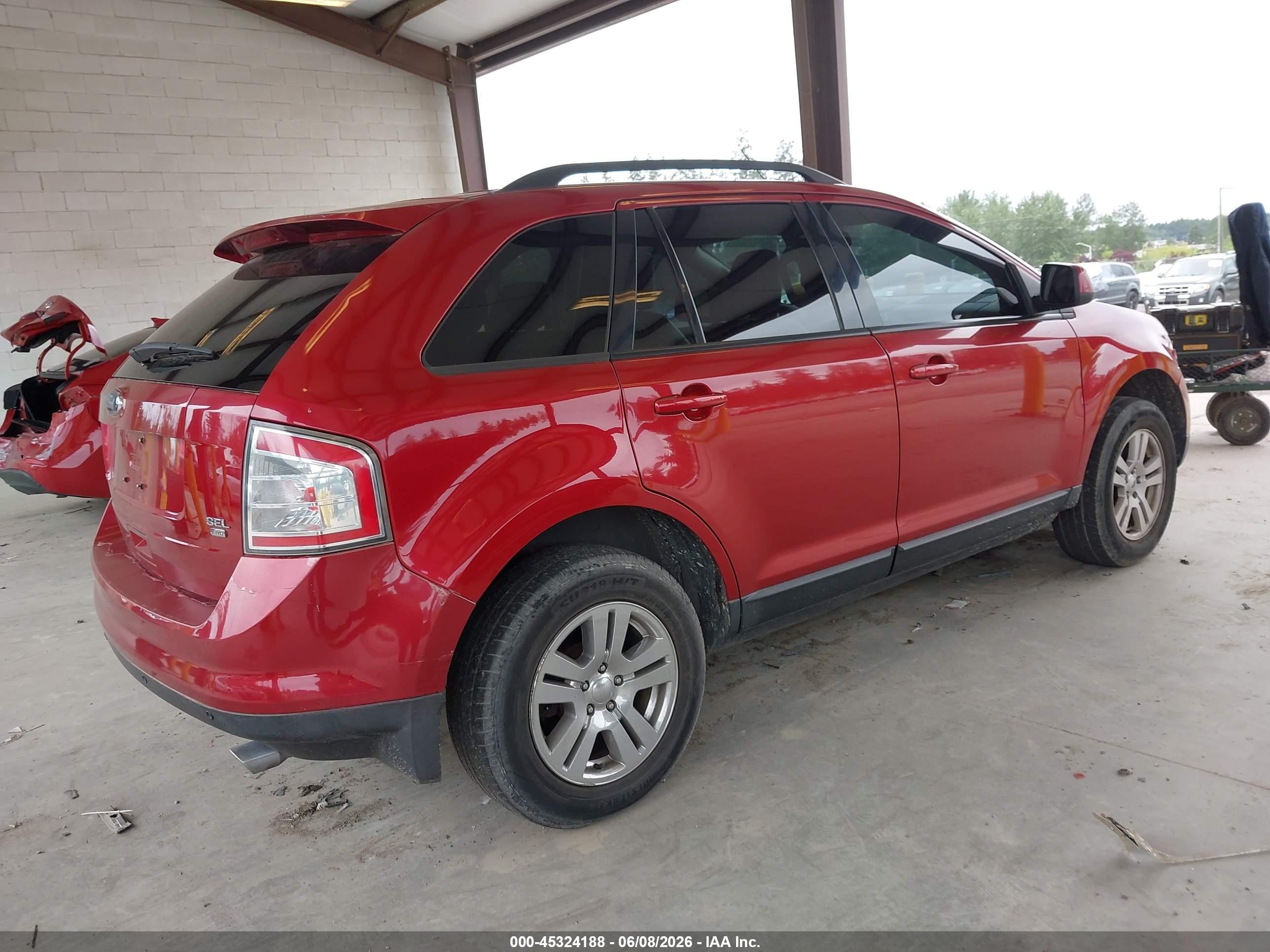2008 Ford Edge Sel Red vin: 2FMDK48C88BA73981