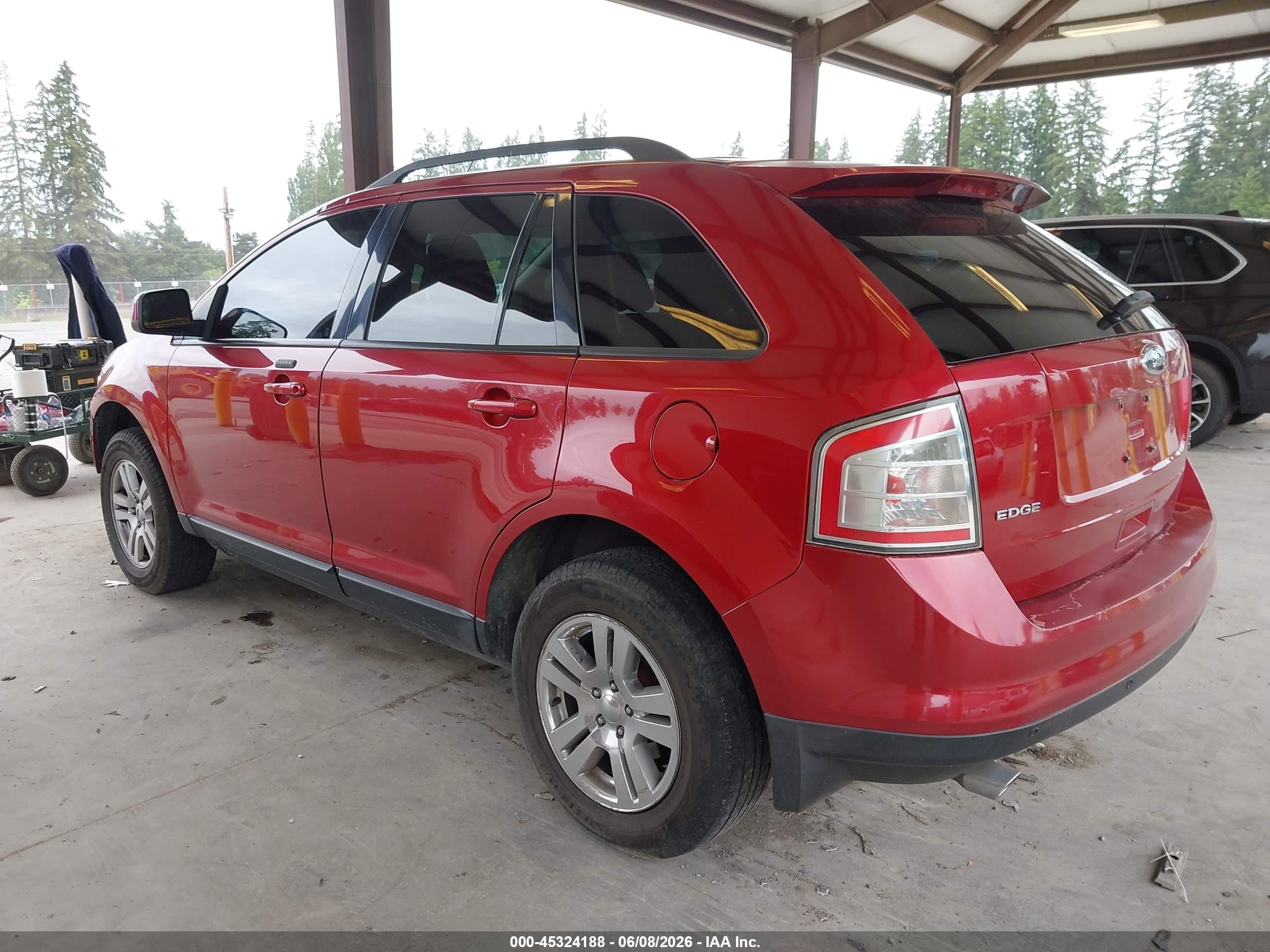 2008 Ford Edge Sel Red vin: 2FMDK48C88BA73981