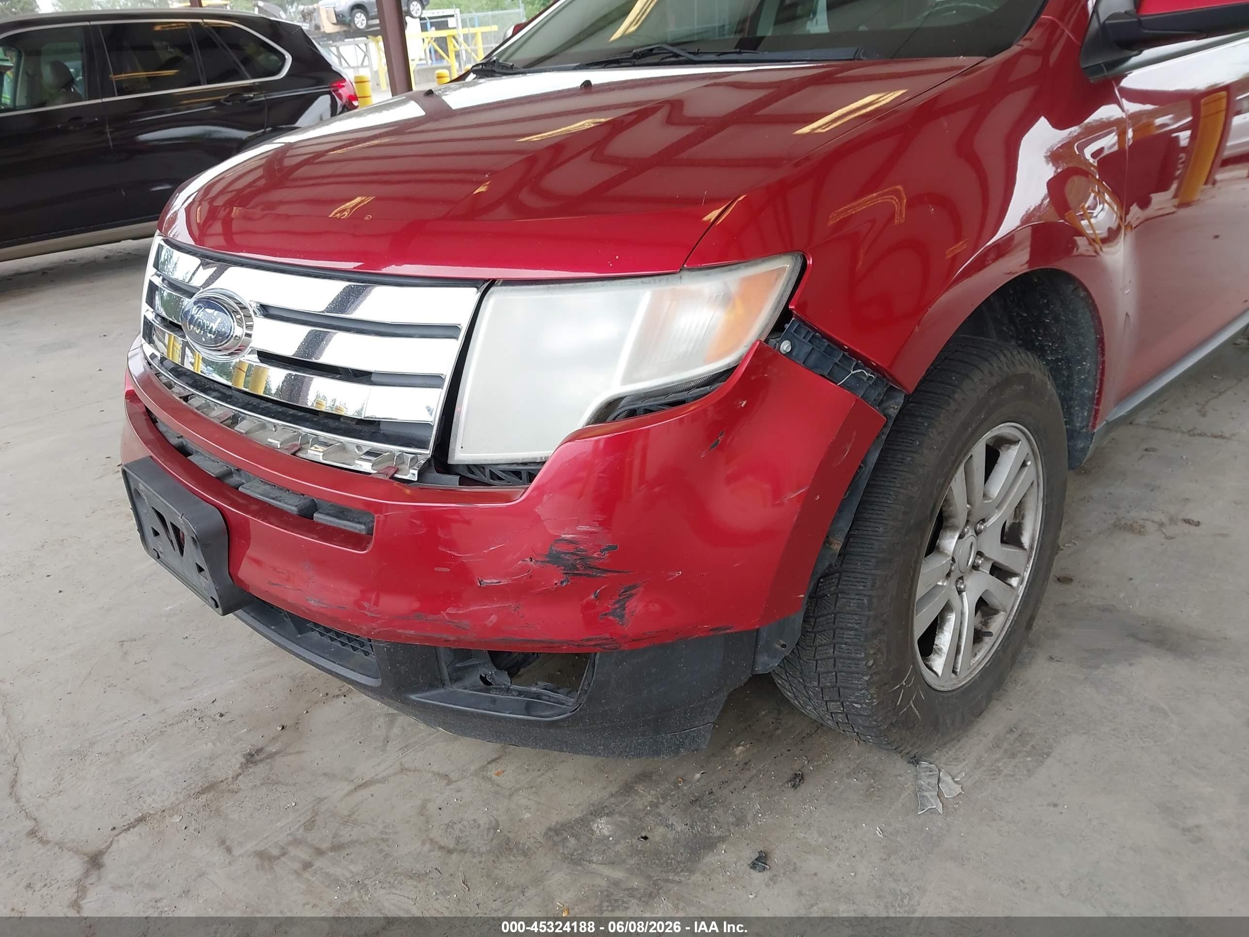 2008 Ford Edge Sel Red vin: 2FMDK48C88BA73981