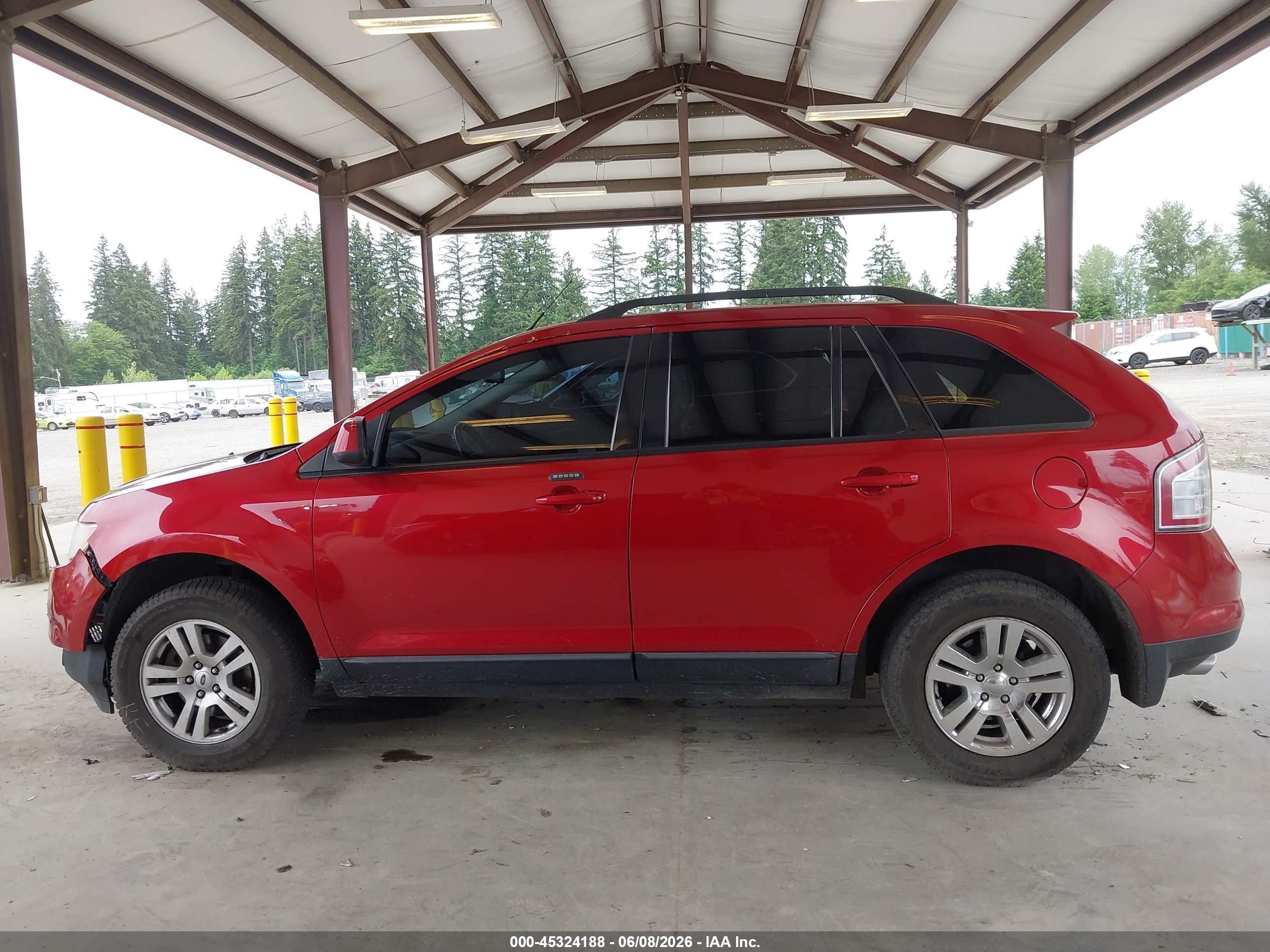 2008 Ford Edge Sel Red vin: 2FMDK48C88BA73981