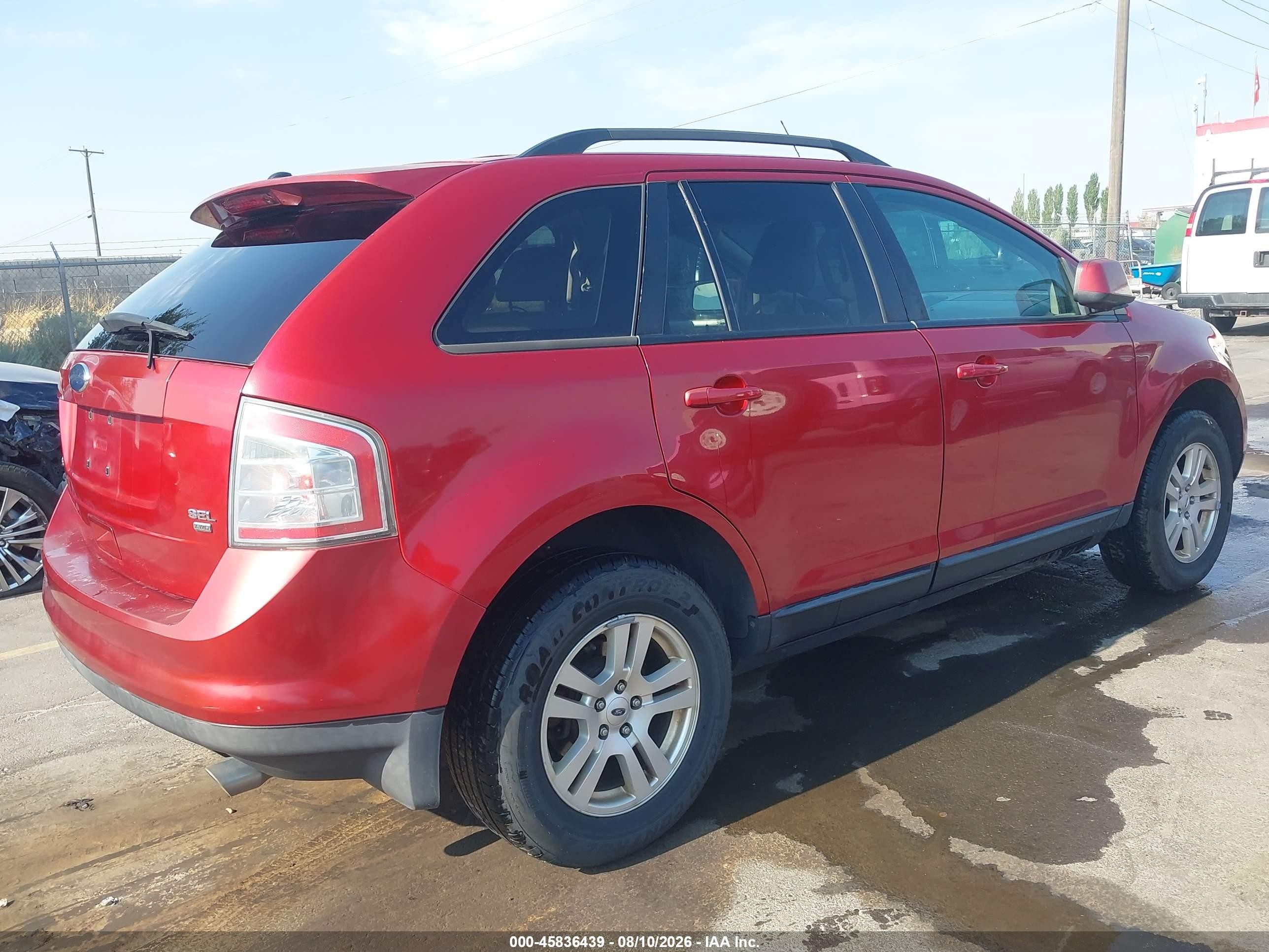 2008 Ford Edge Sel Red vin: 2FMDK48C88BB21396