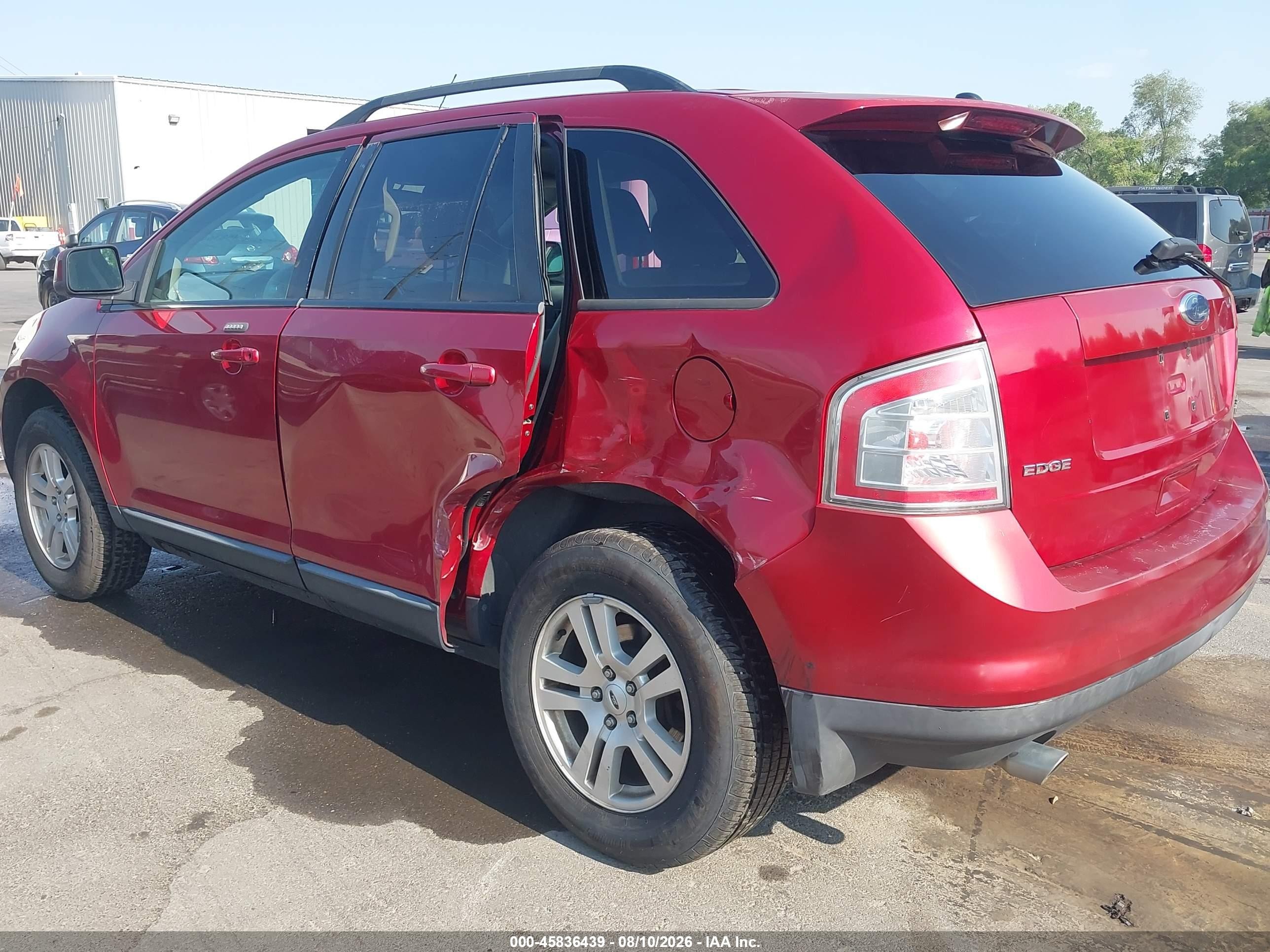 2008 Ford Edge Sel Red vin: 2FMDK48C88BB21396