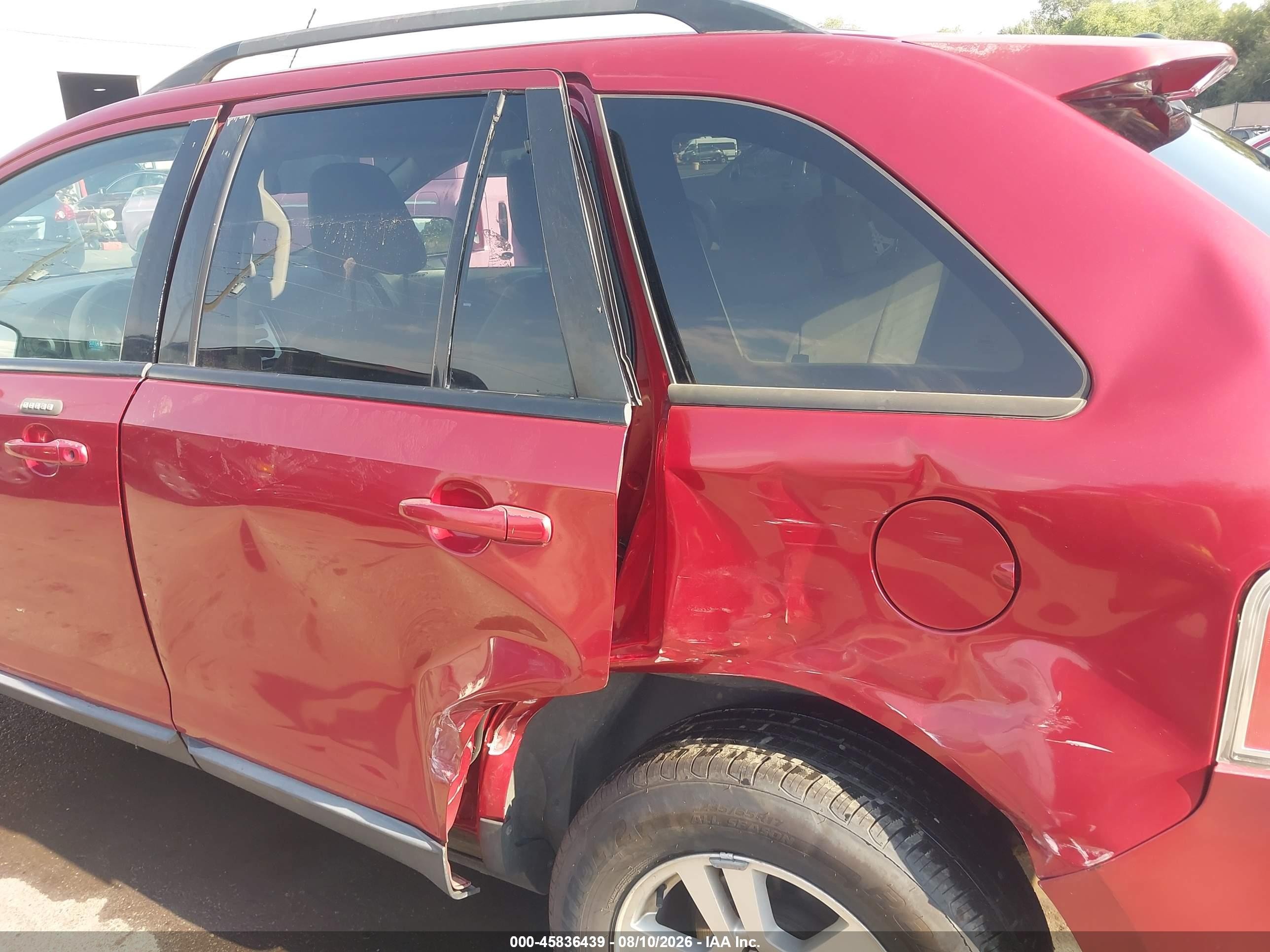 2008 Ford Edge Sel Red vin: 2FMDK48C88BB21396