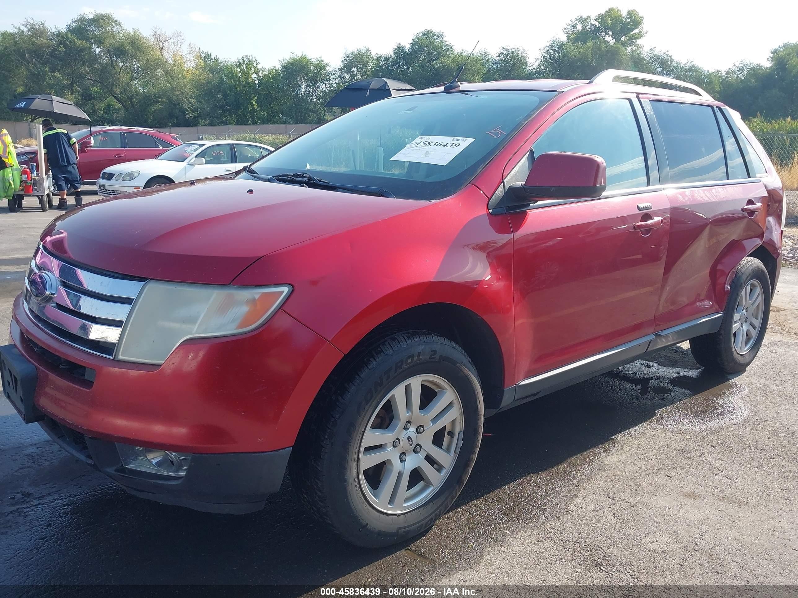2008 Ford Edge Sel Red vin: 2FMDK48C88BB21396
