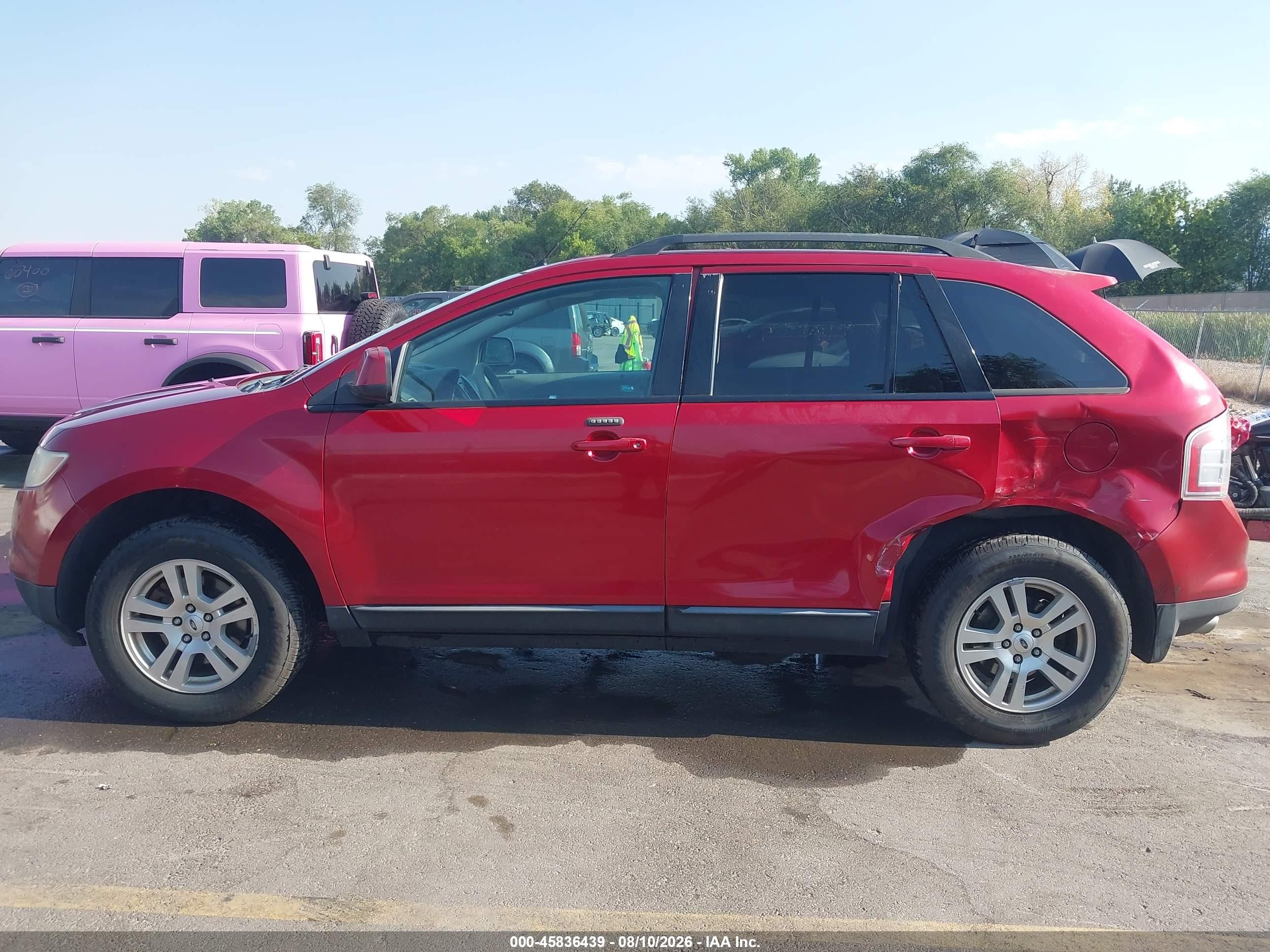 2008 Ford Edge Sel Red vin: 2FMDK48C88BB21396