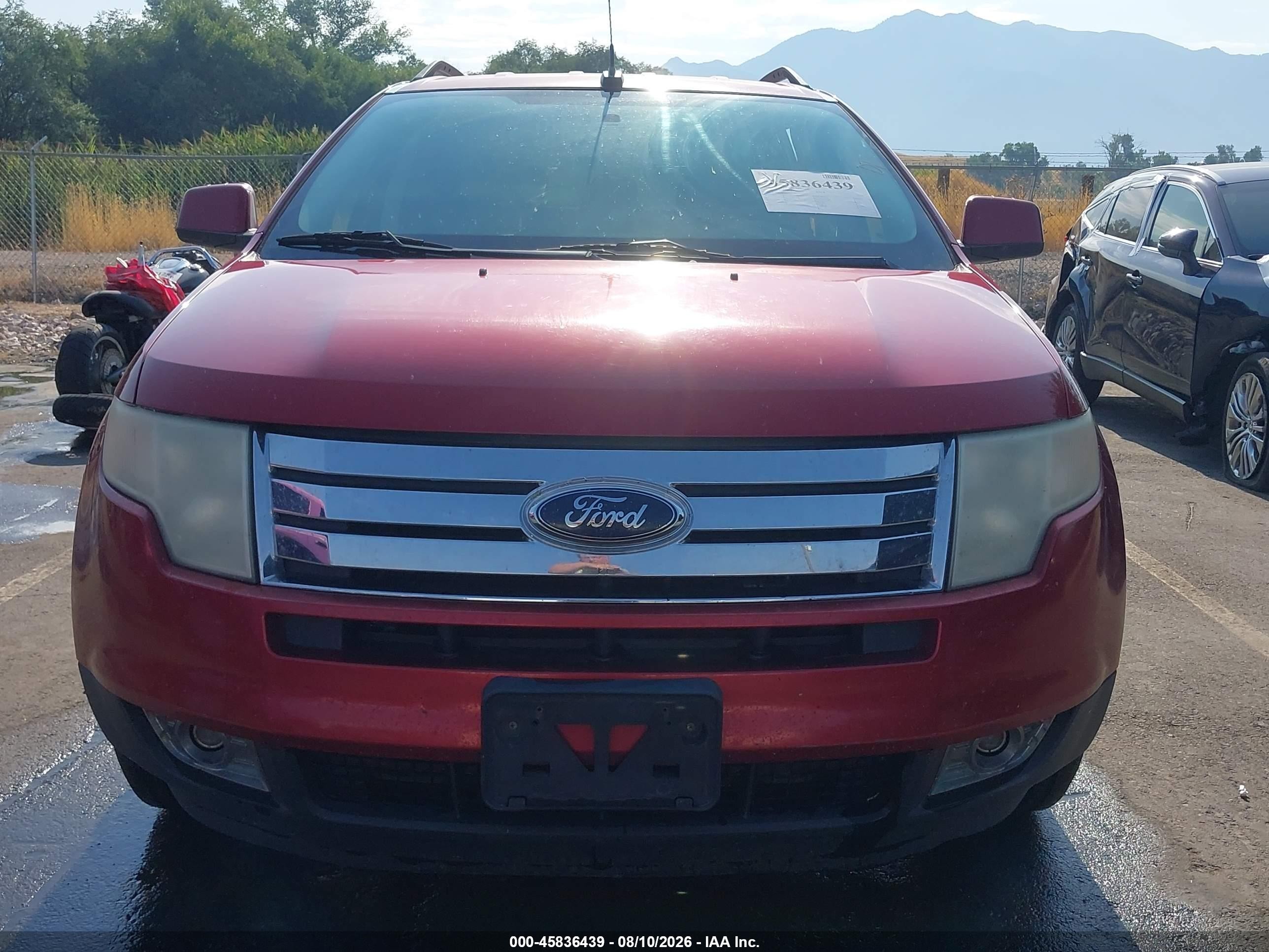 2008 Ford Edge Sel Red vin: 2FMDK48C88BB21396