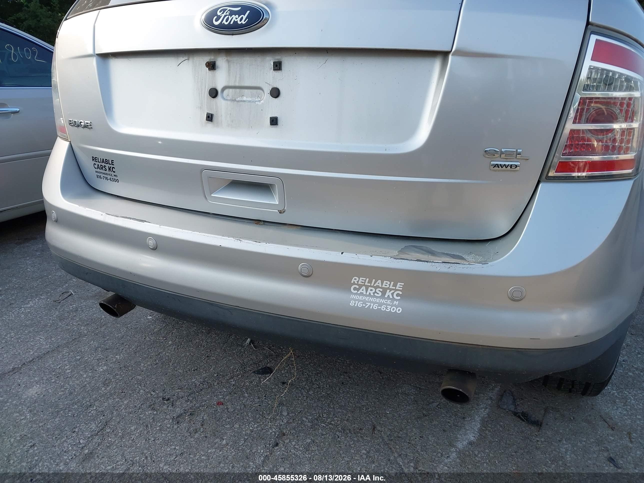 2009 Ford Edge Sel Silver vin: 2FMDK48C89BA81564