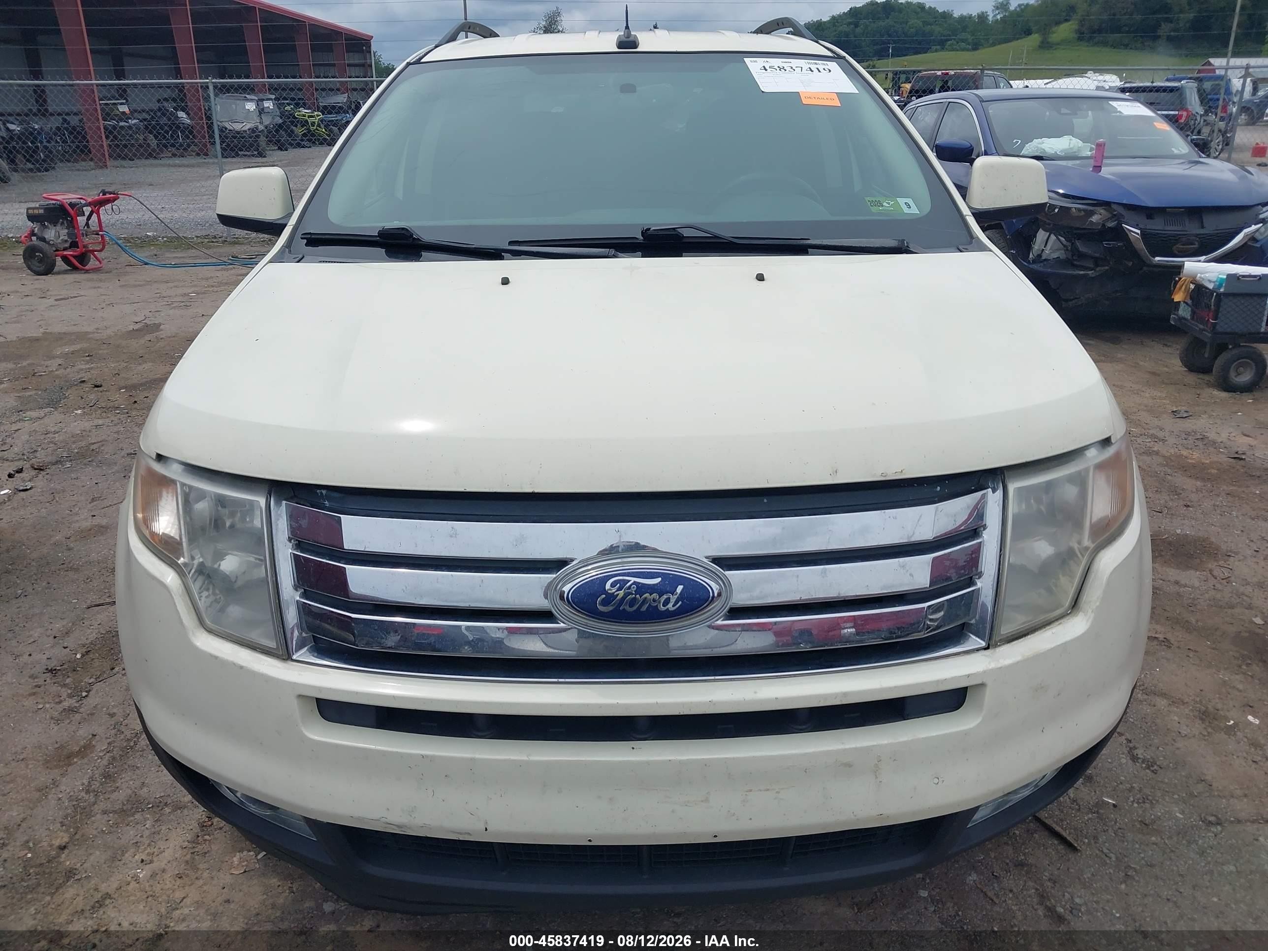2007 Ford Edge Sel White vin: 2FMDK48C97BA38414