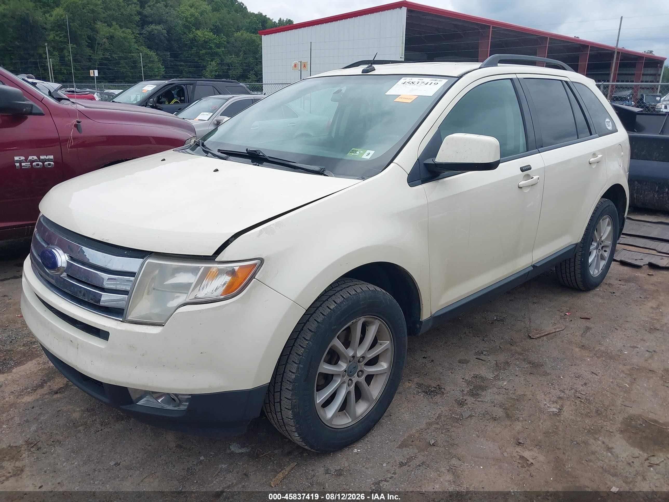 2007 Ford Edge Sel White vin: 2FMDK48C97BA38414