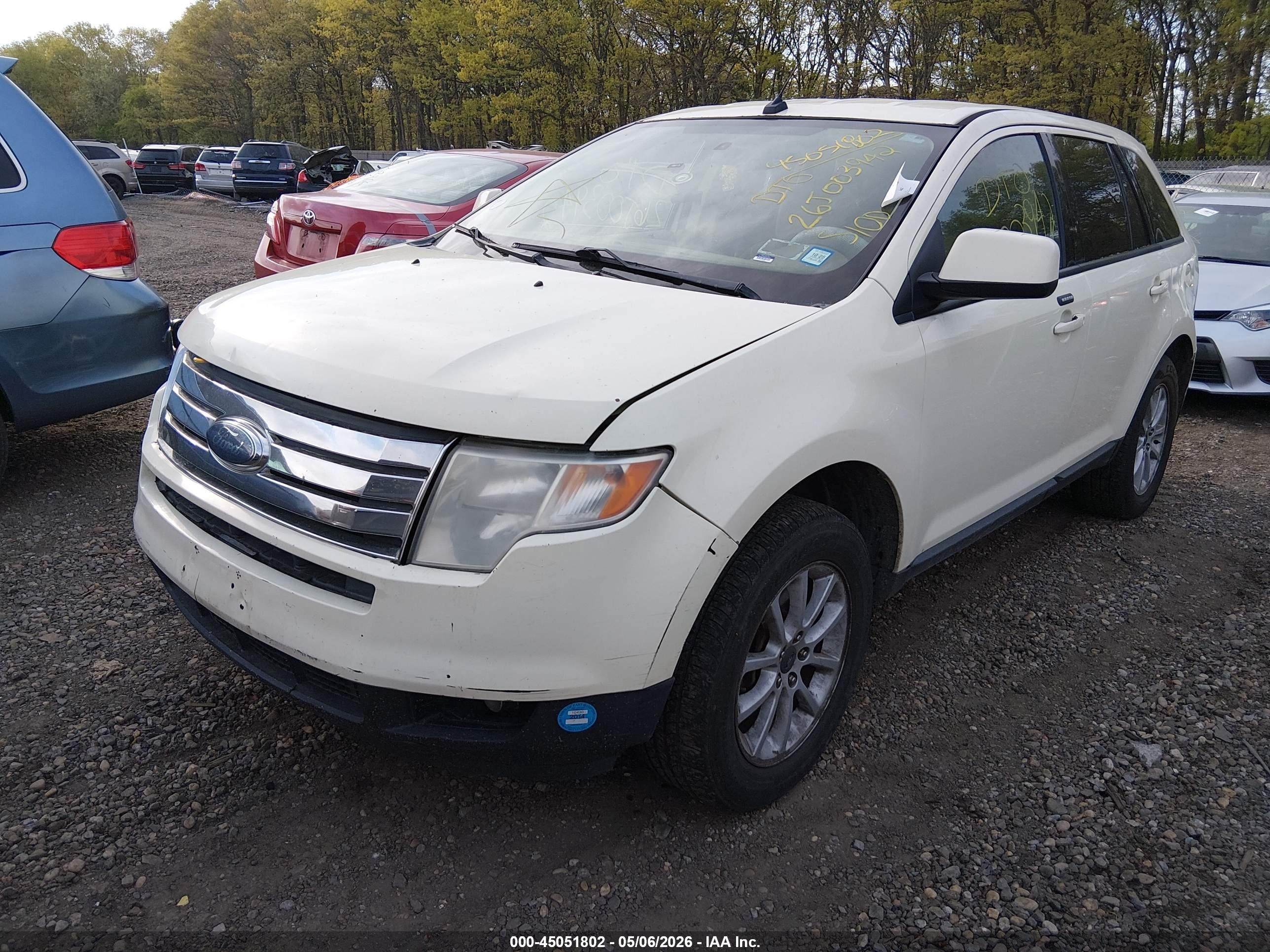 2007 Ford Edge Sel White vin: 2FMDK48C97BB62053