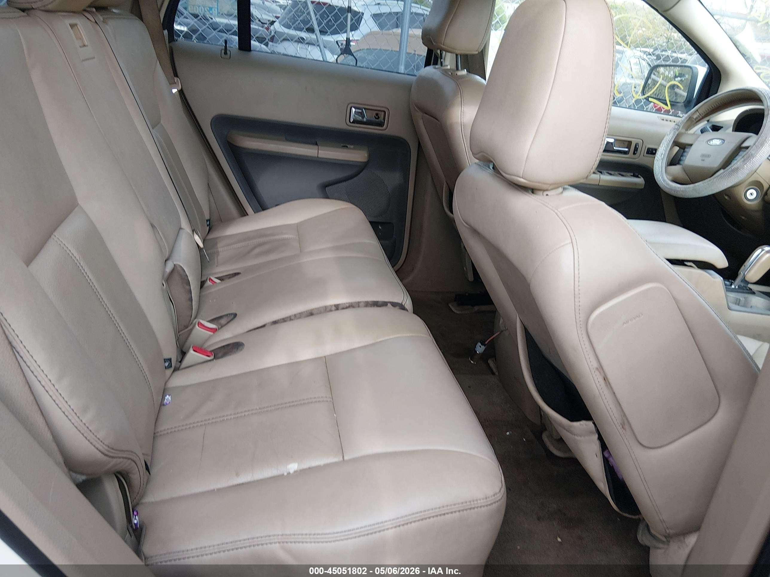 2007 Ford Edge Sel White vin: 2FMDK48C97BB62053