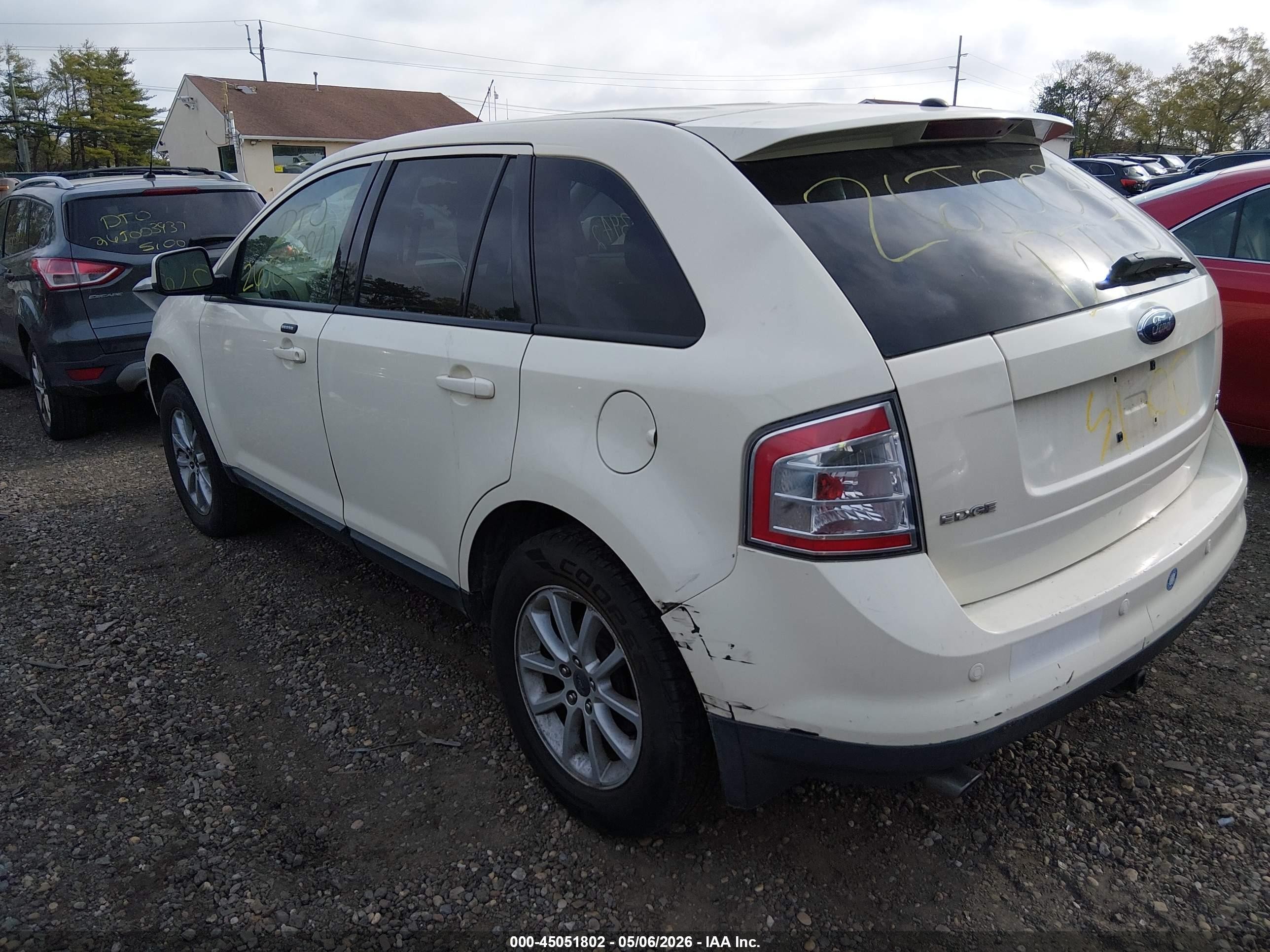 2007 Ford Edge Sel White vin: 2FMDK48C97BB62053