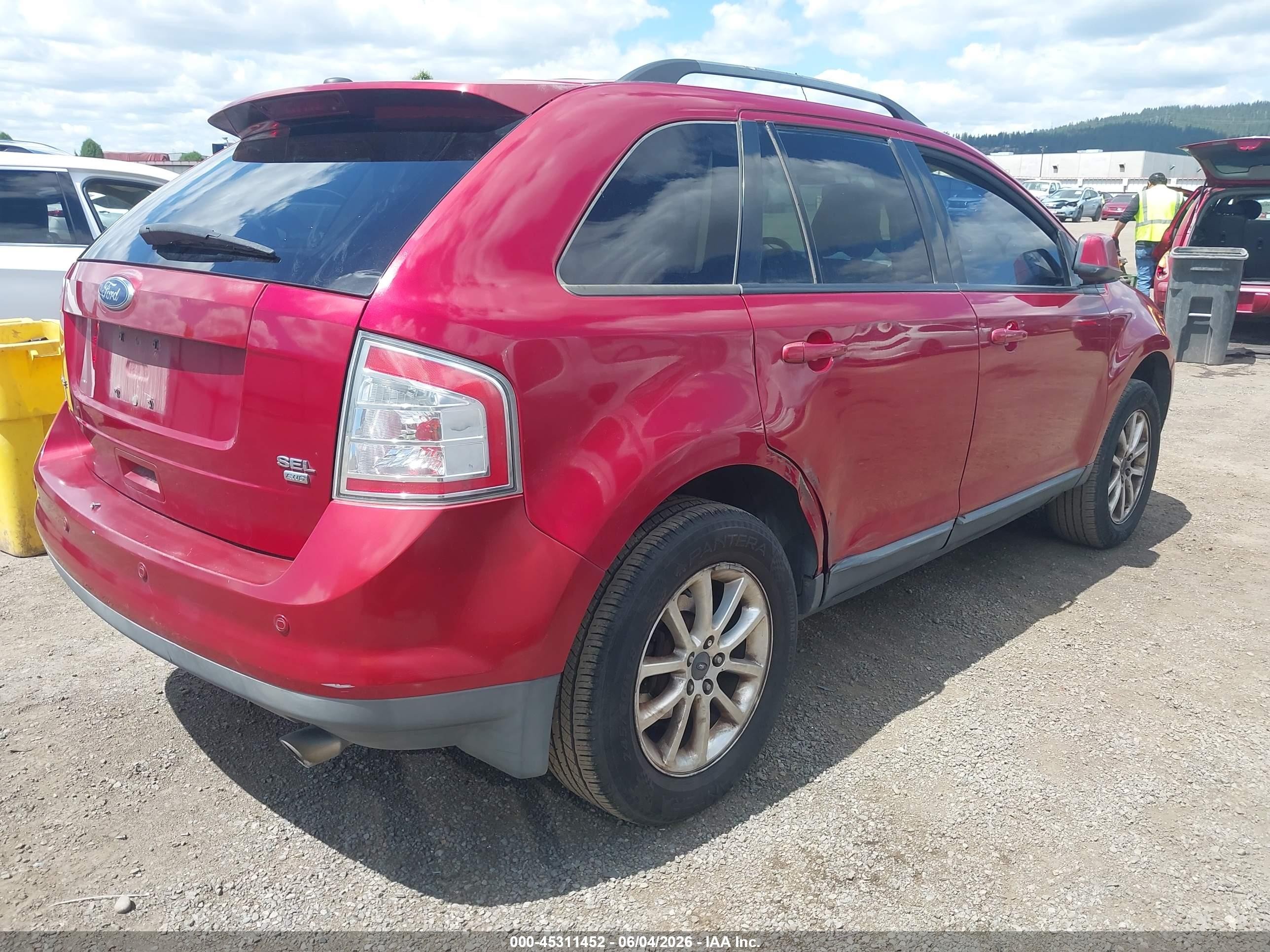2009 Ford Edge Sel Red vin: 2FMDK48C99BA70296