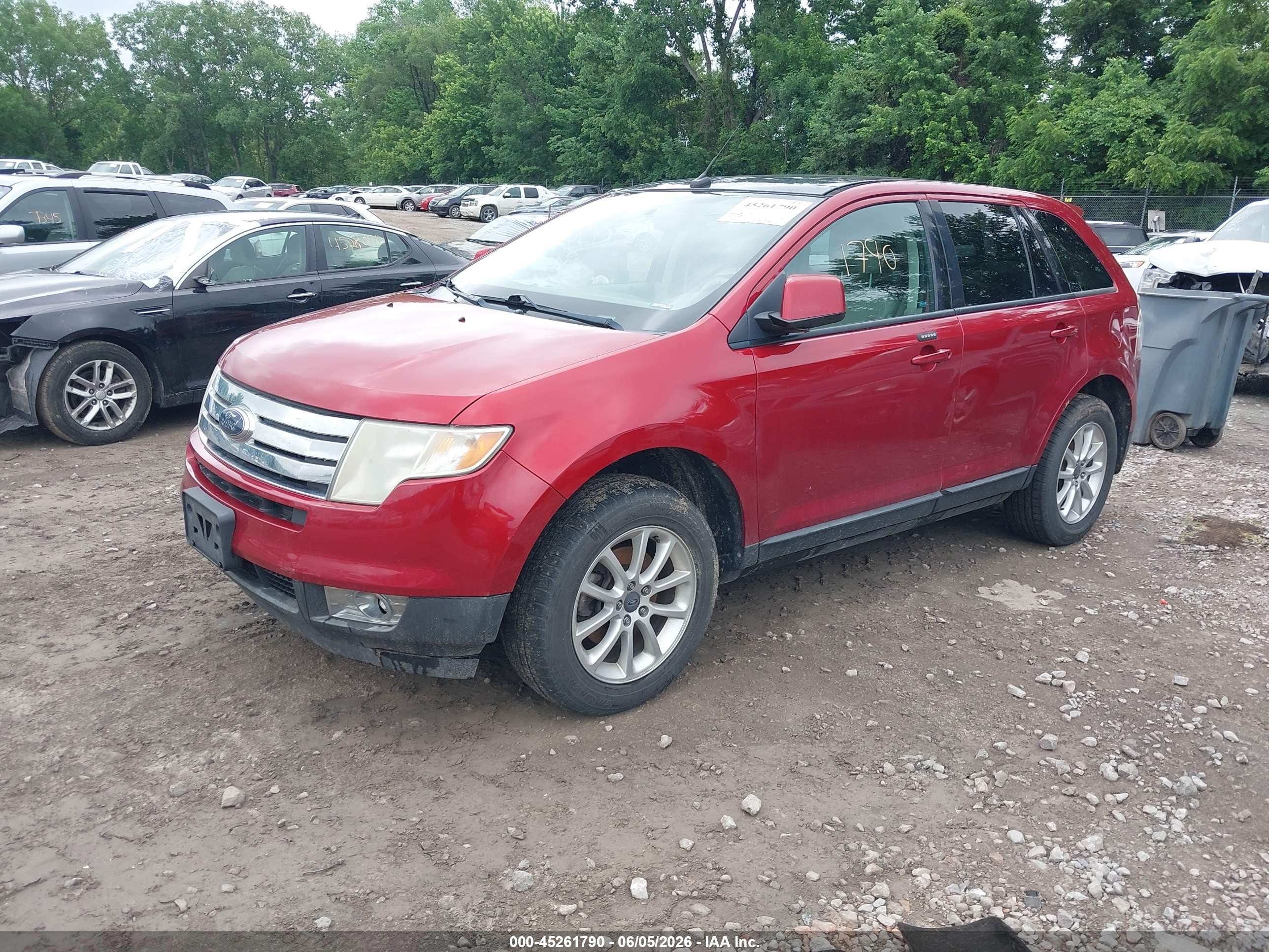 2009 Ford Edge Sel Red vin: 2FMDK48C99BB05998