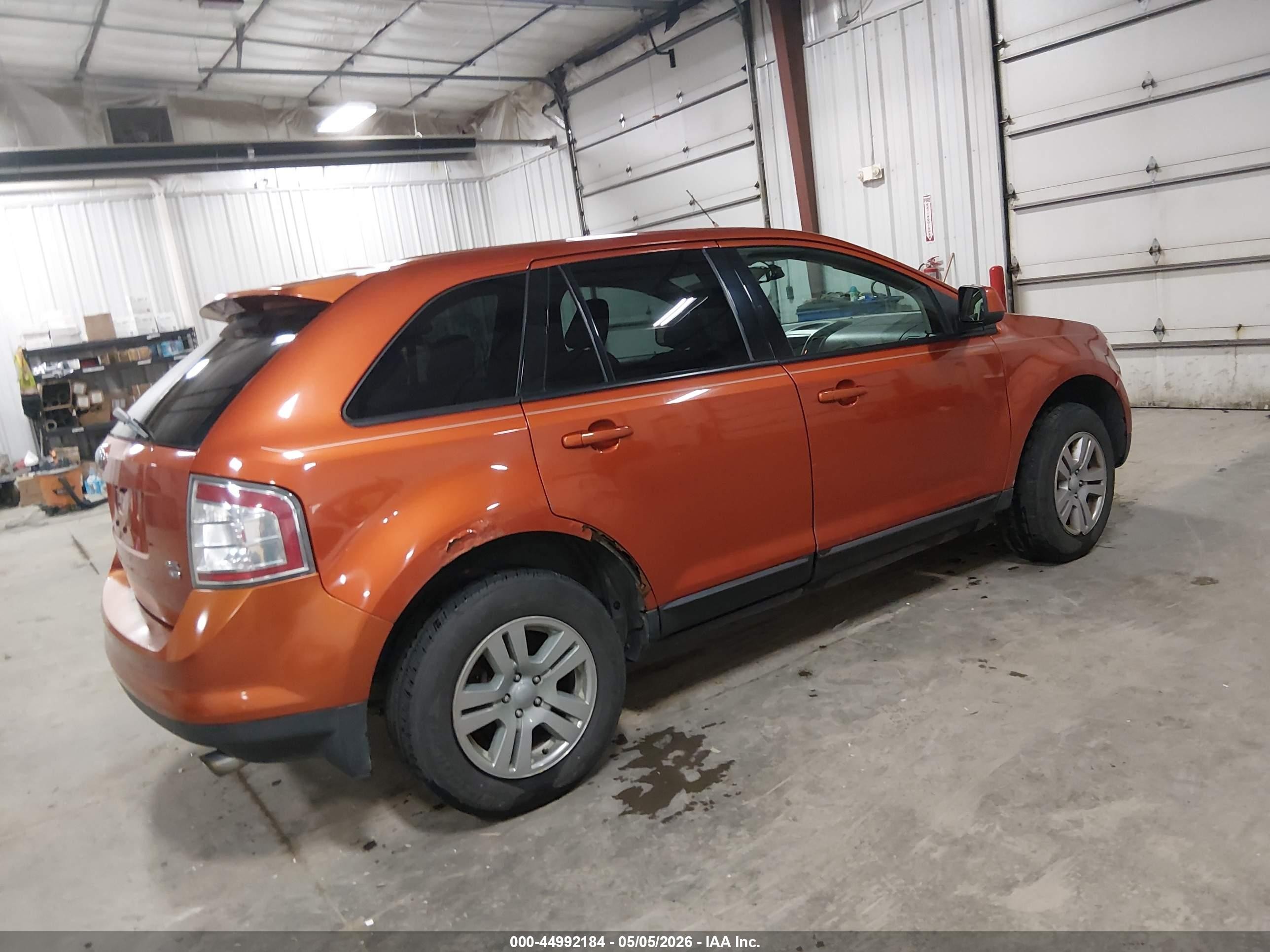 2007 Ford Edge Sel Orange vin: 2FMDK48CX7BA69557