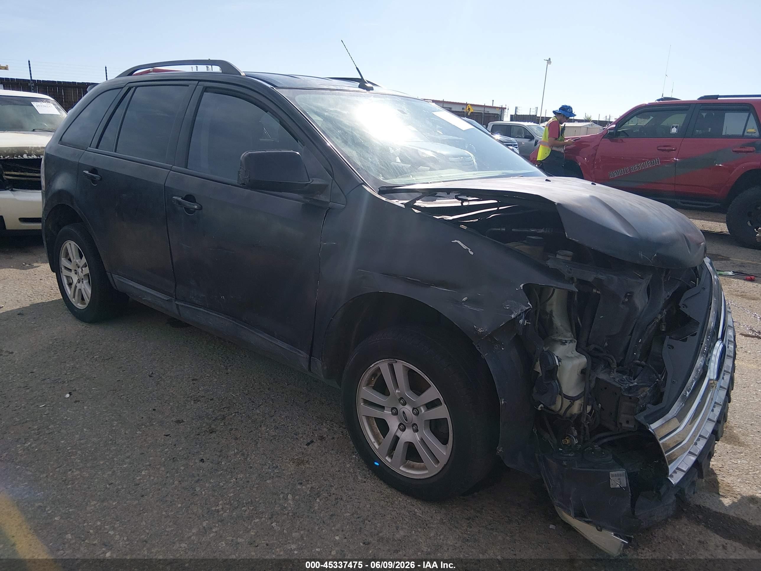 2007 Ford Edge Sel Black vin: 2FMDK48CX7BA78775