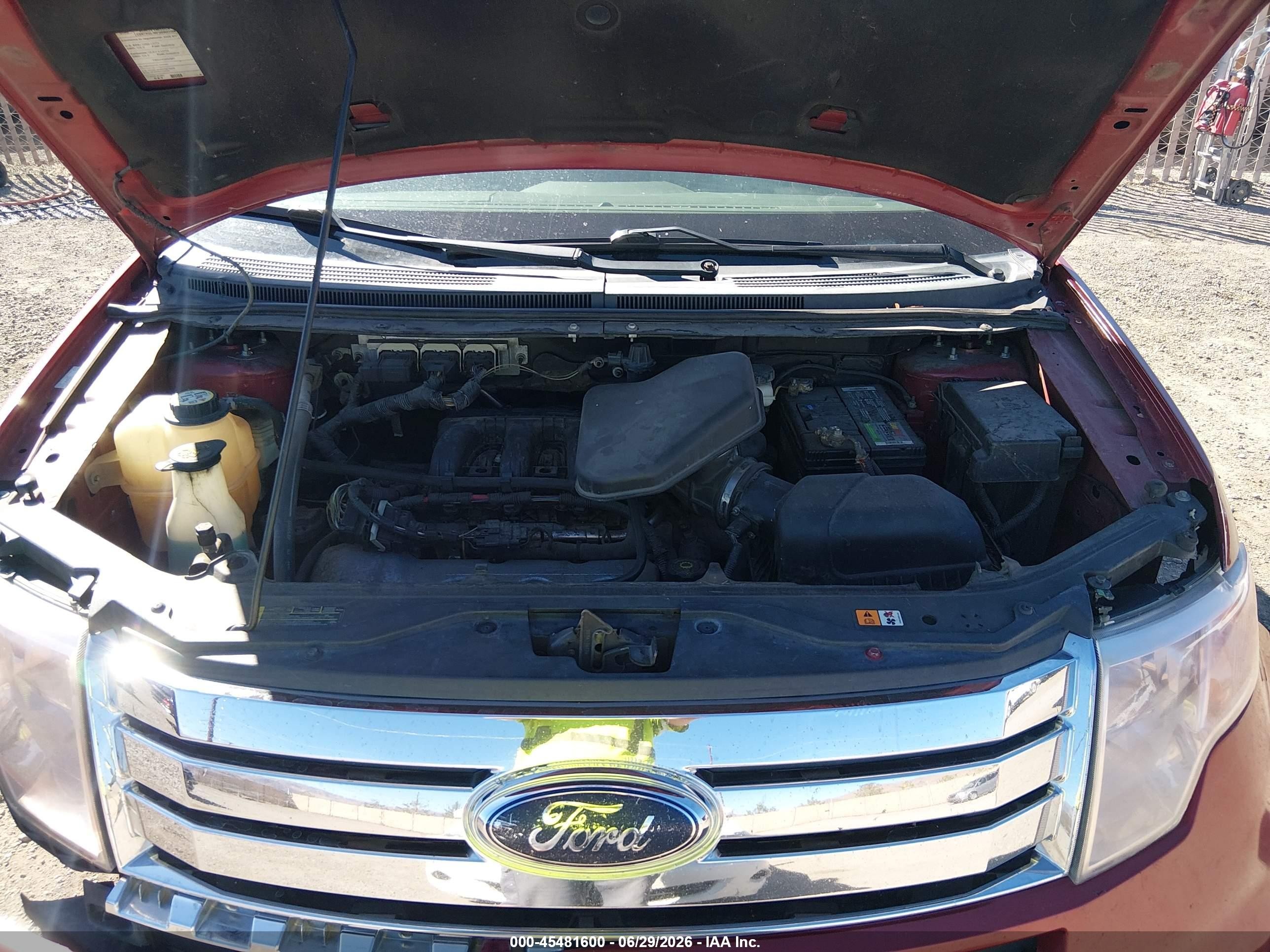2008 Ford Edge Sel Red vin: 2FMDK48CX8BB14353