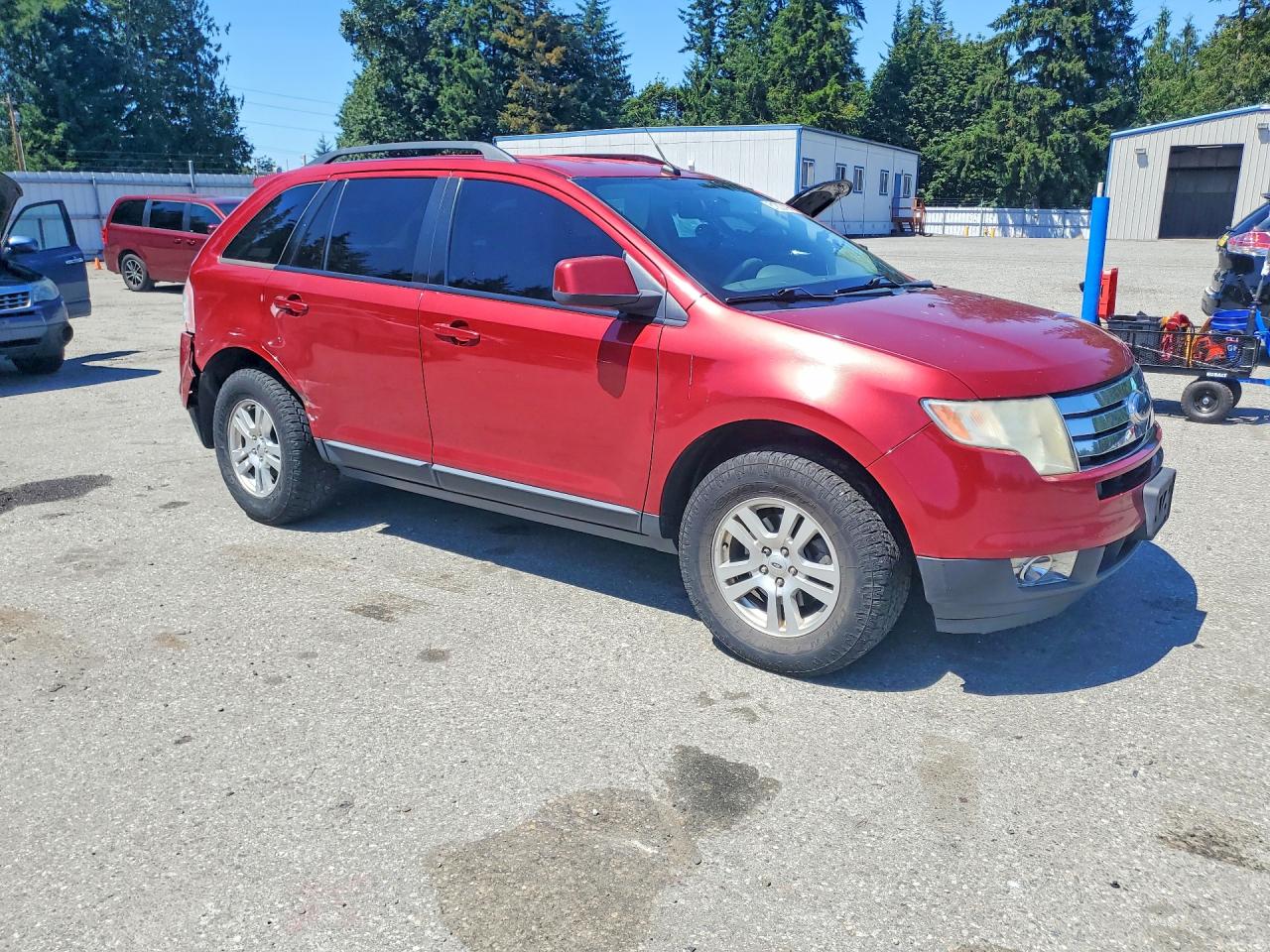 2008 Ford Edge Sel Red vin: 2FMDK48CX8BB21173