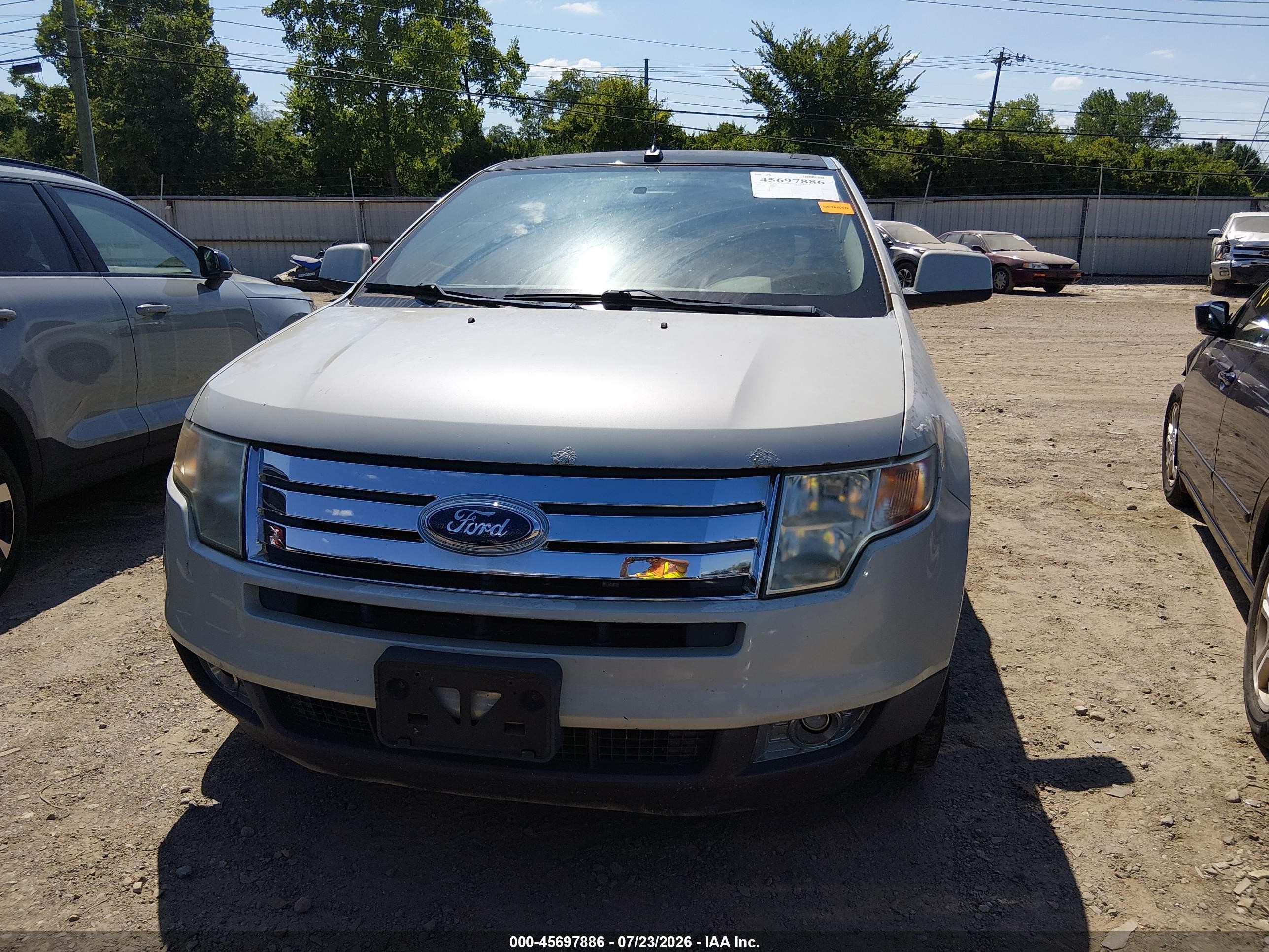 2007 Ford Edge Sel Plus Cream vin: 2FMDK49C07BB67656