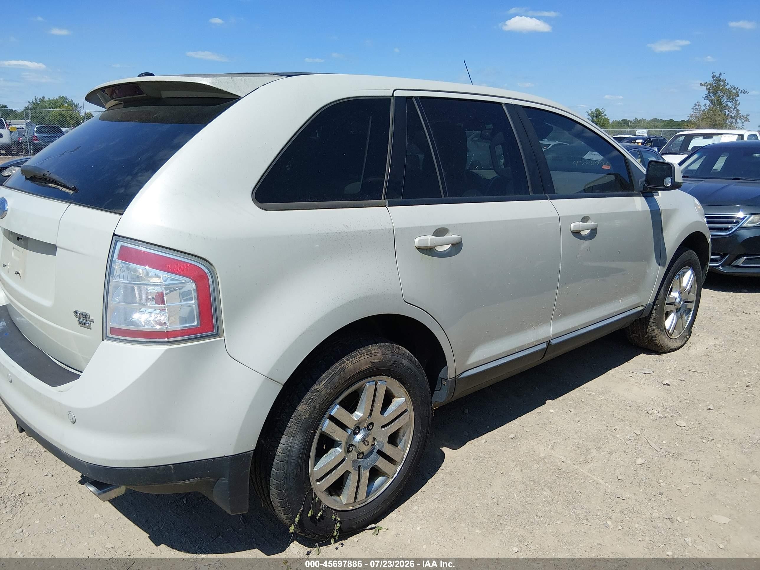 2007 Ford Edge Sel Plus Cream vin: 2FMDK49C07BB67656