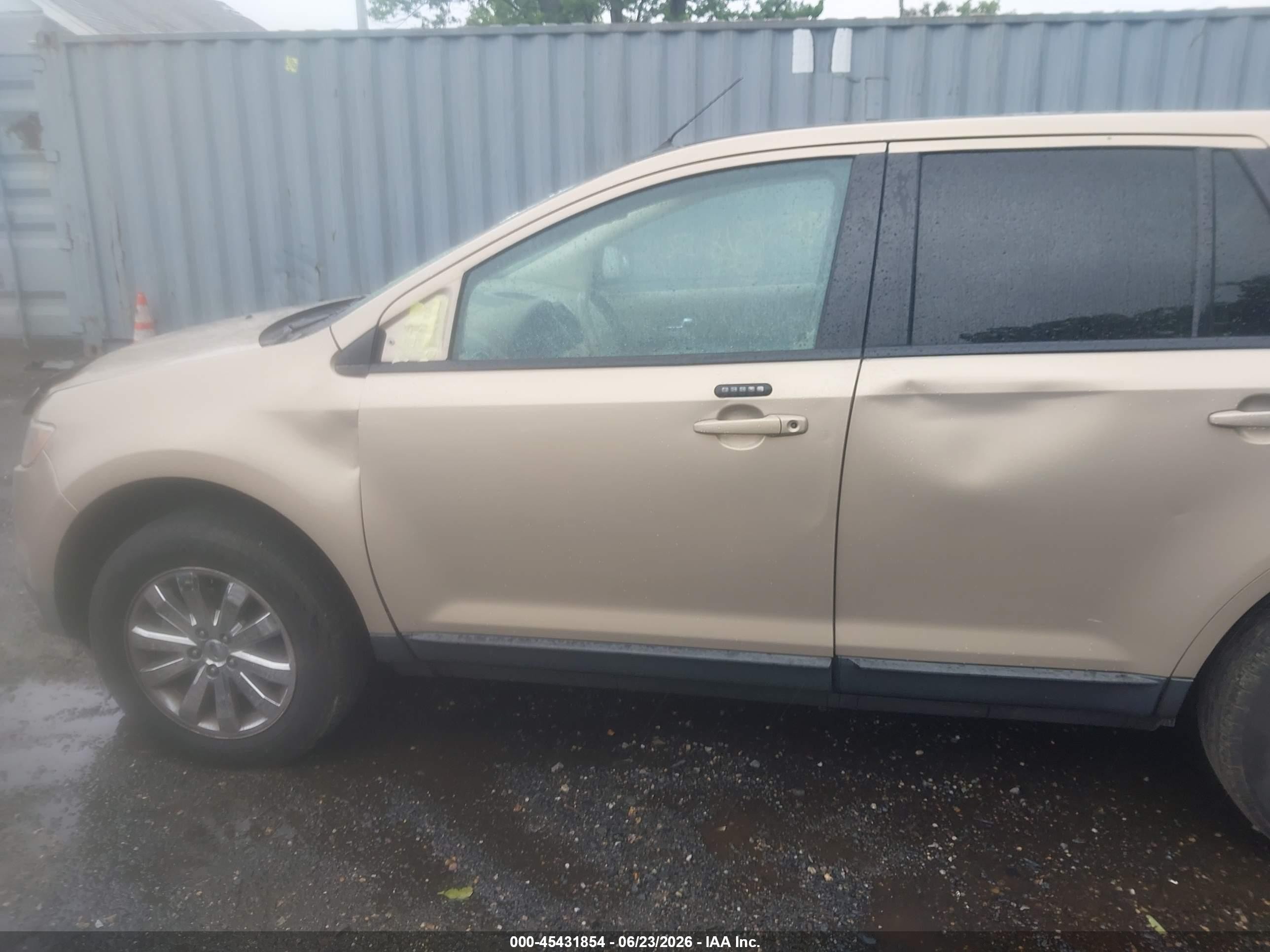 2007 Ford Edge Sel Plus Beige vin: 2FMDK49C17BB21284