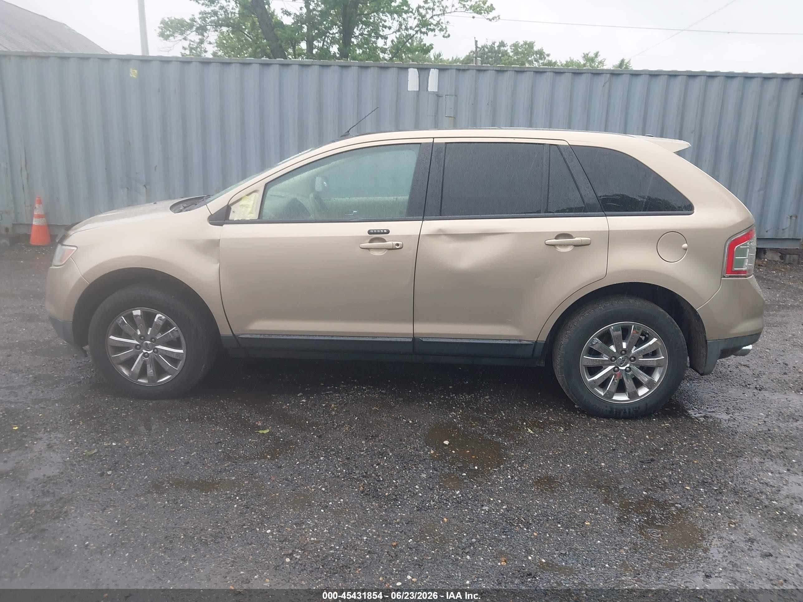2007 Ford Edge Sel Plus Beige vin: 2FMDK49C17BB21284