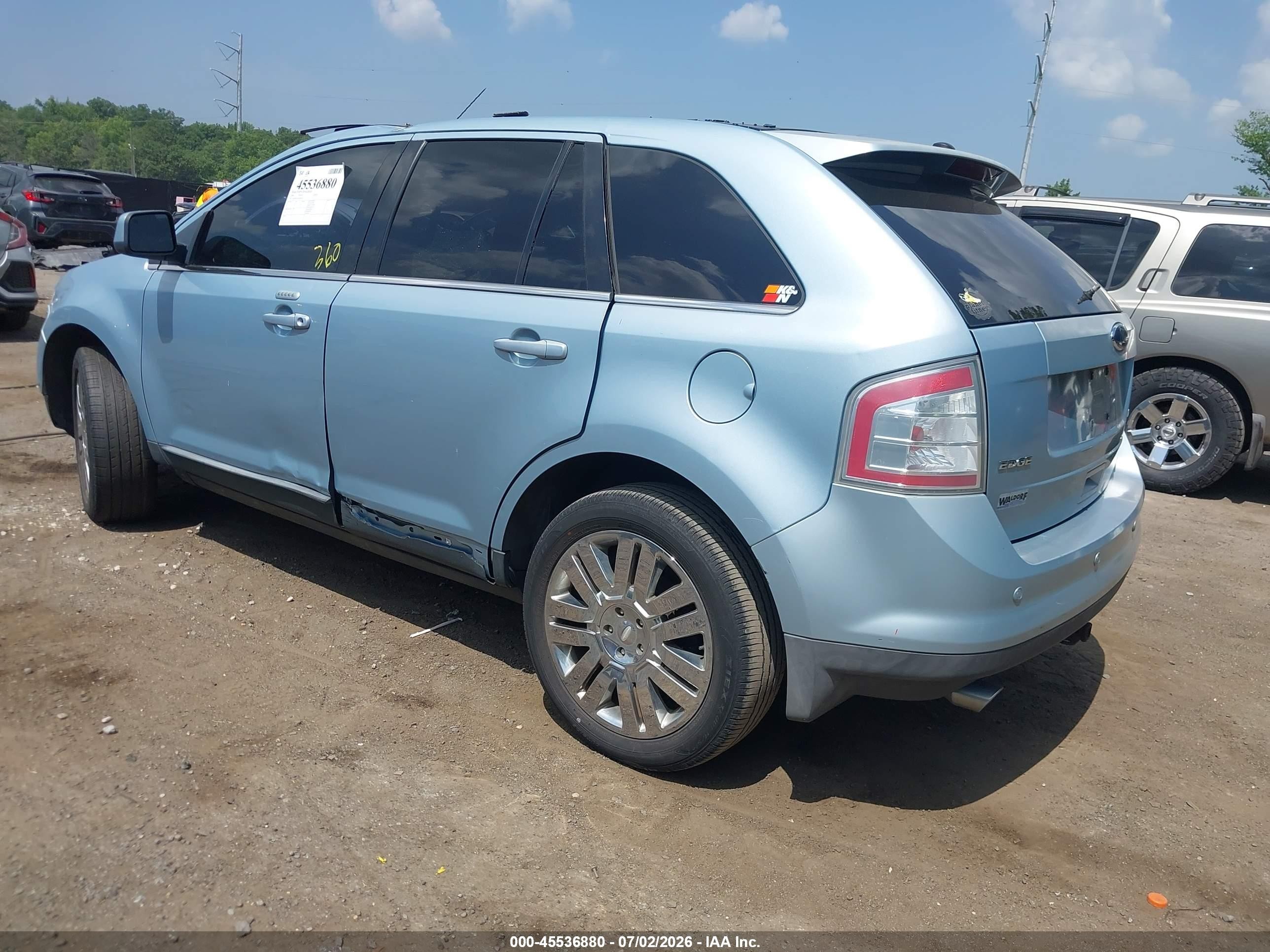 2008 Ford Edge Limited Light Blue vin: 2FMDK49C18BA46393