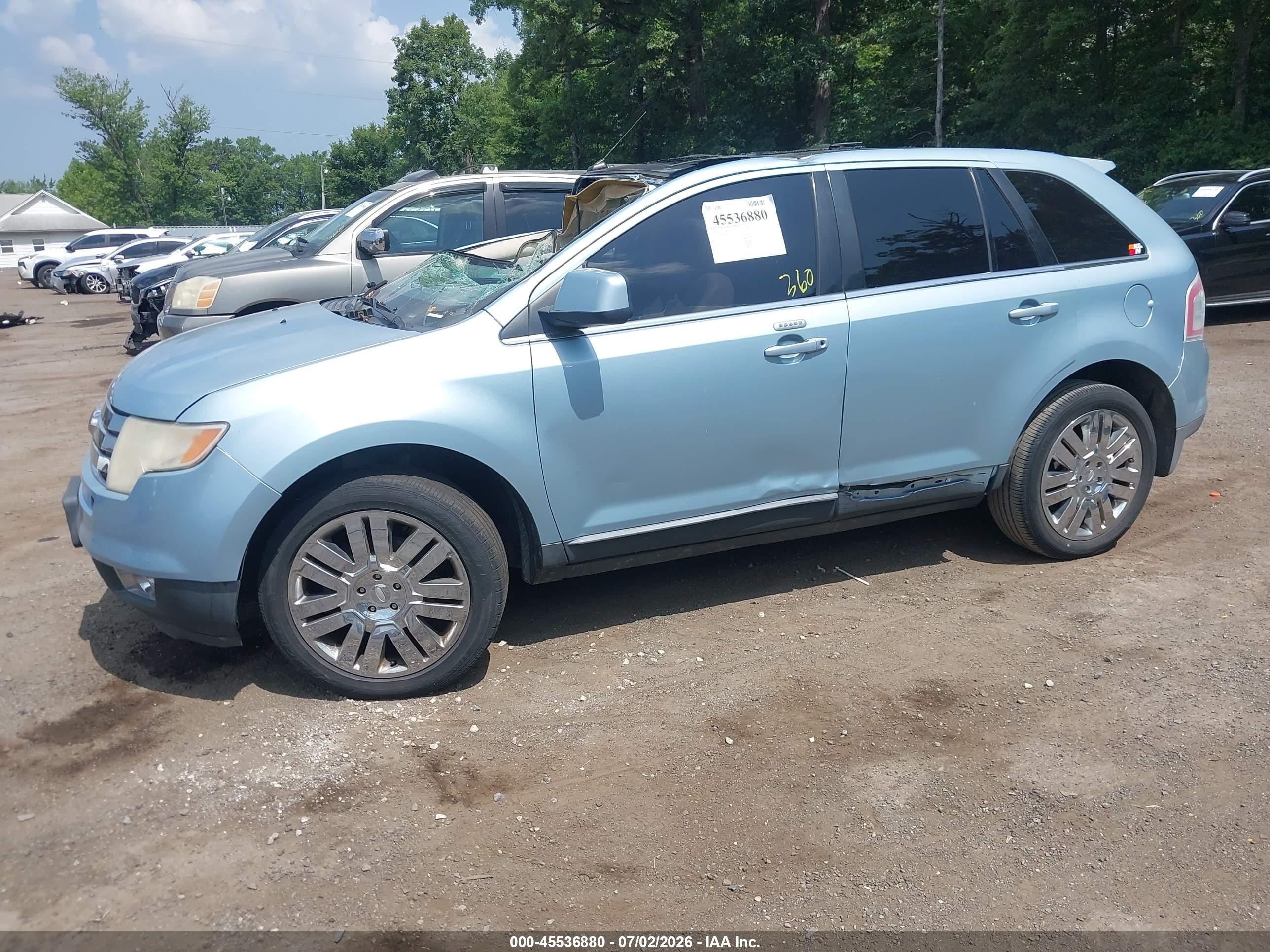 2008 Ford Edge Limited Light Blue vin: 2FMDK49C18BA46393
