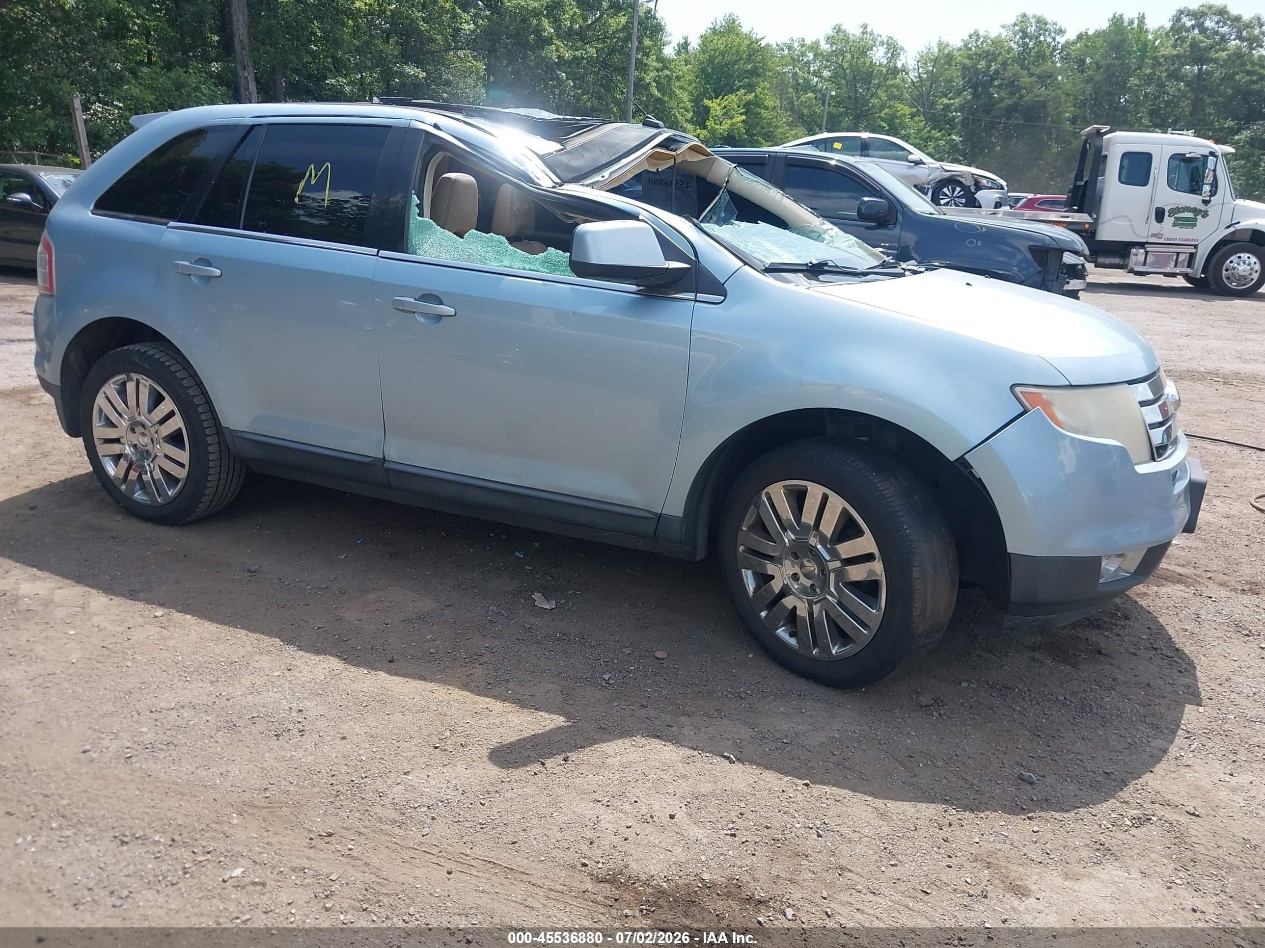 2008 Ford Edge Limited Light Blue vin: 2FMDK49C18BA46393