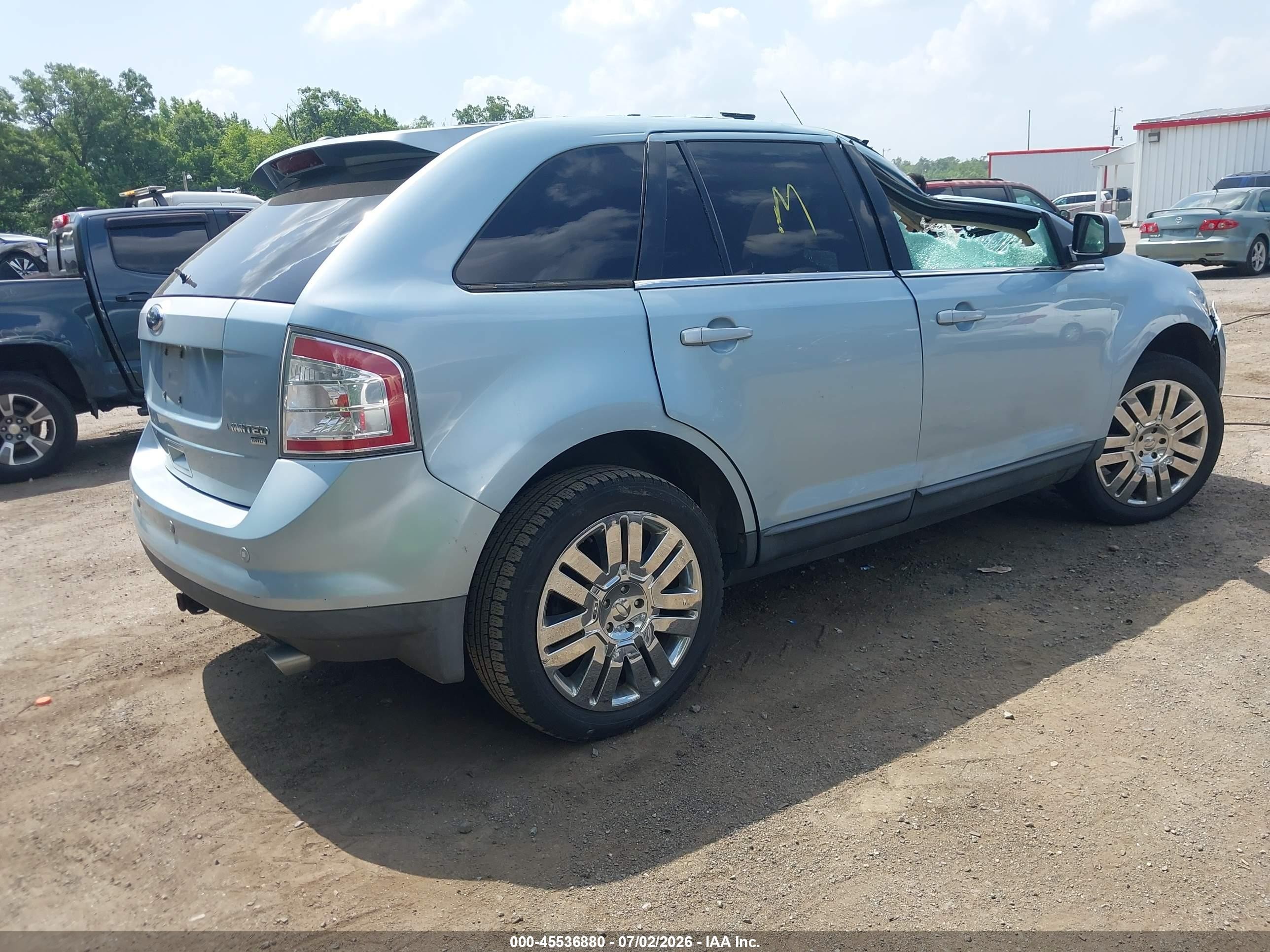 2008 Ford Edge Limited Light Blue vin: 2FMDK49C18BA46393