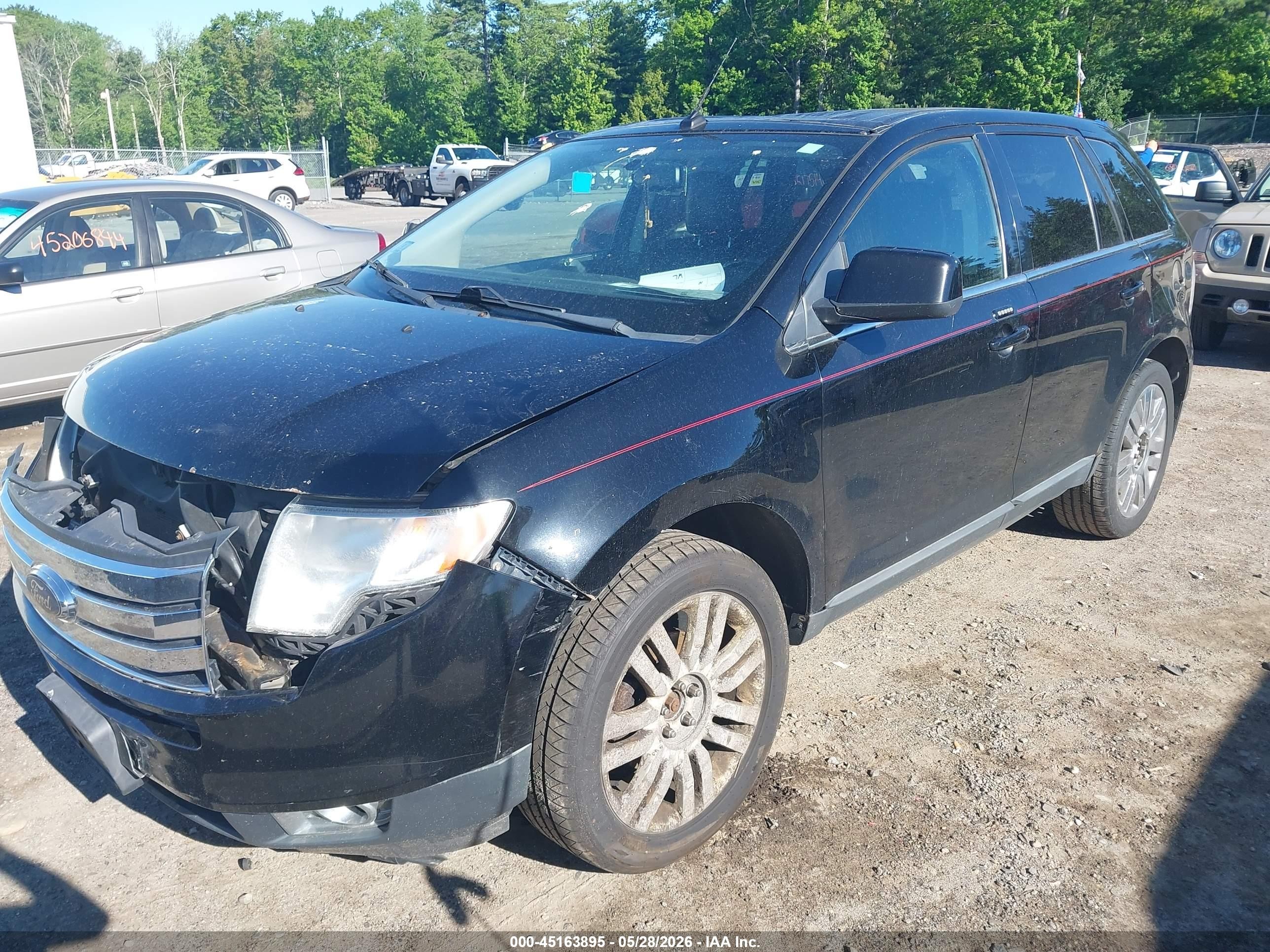 2008 Ford Edge Limited Black vin: 2FMDK49C18BB04292