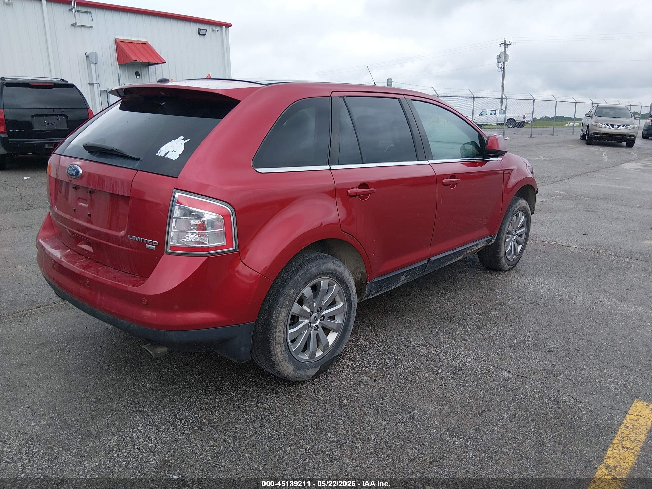 2008 Ford Edge Limited Red vin: 2FMDK49C18BB13297