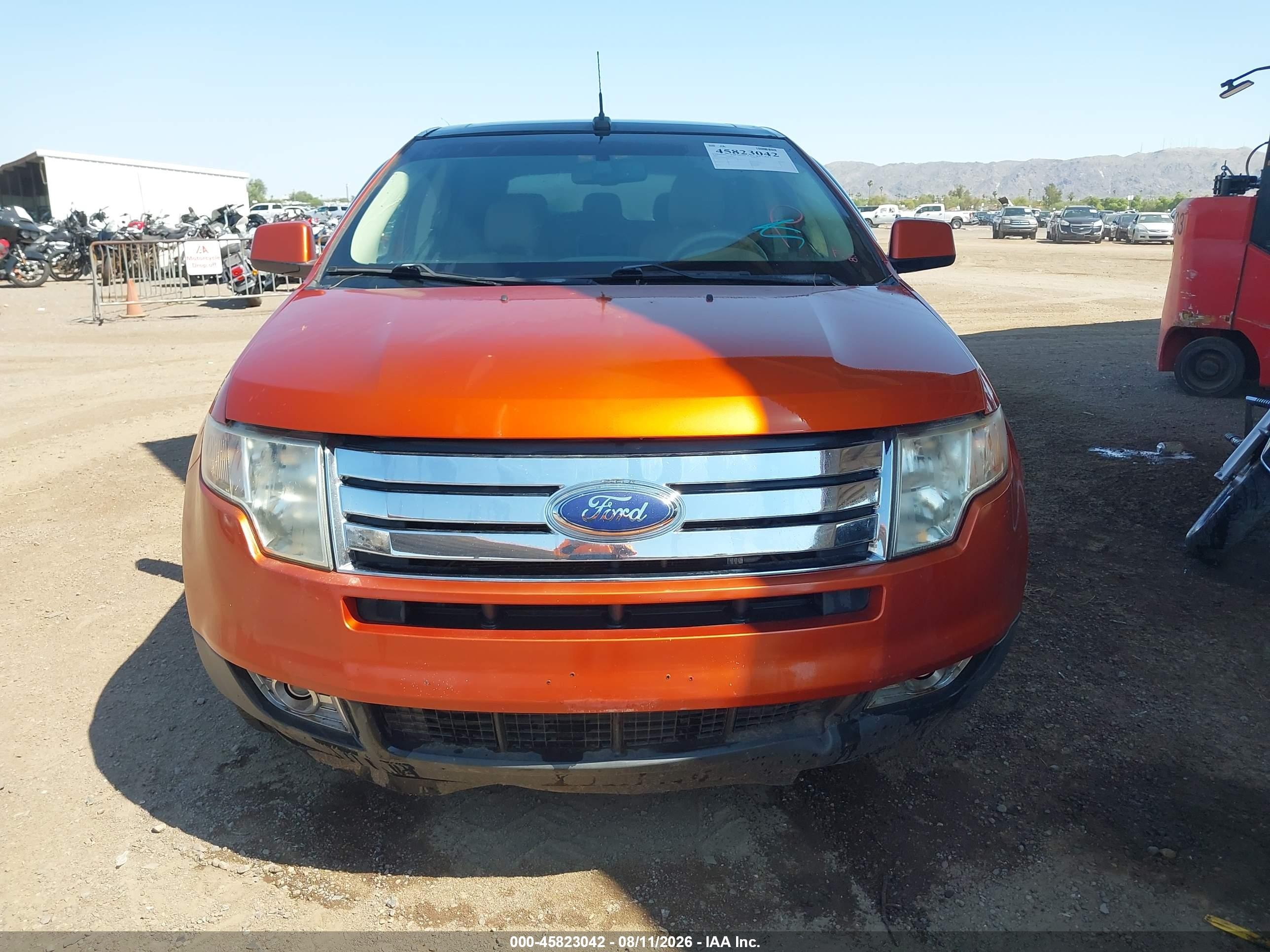 2007 Ford Edge Sel Plus Orange vin: 2FMDK49C27BA65226