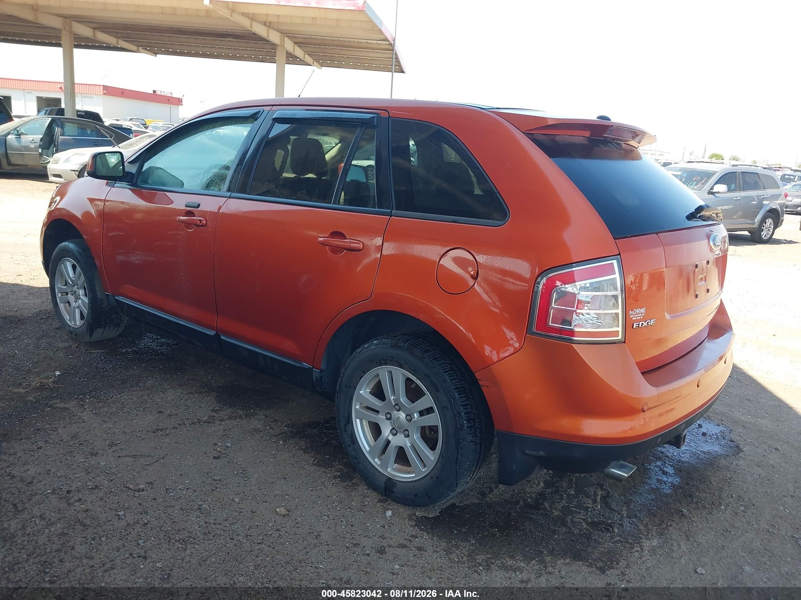 2007 Ford Edge Sel Plus Orange vin: 2FMDK49C27BA65226