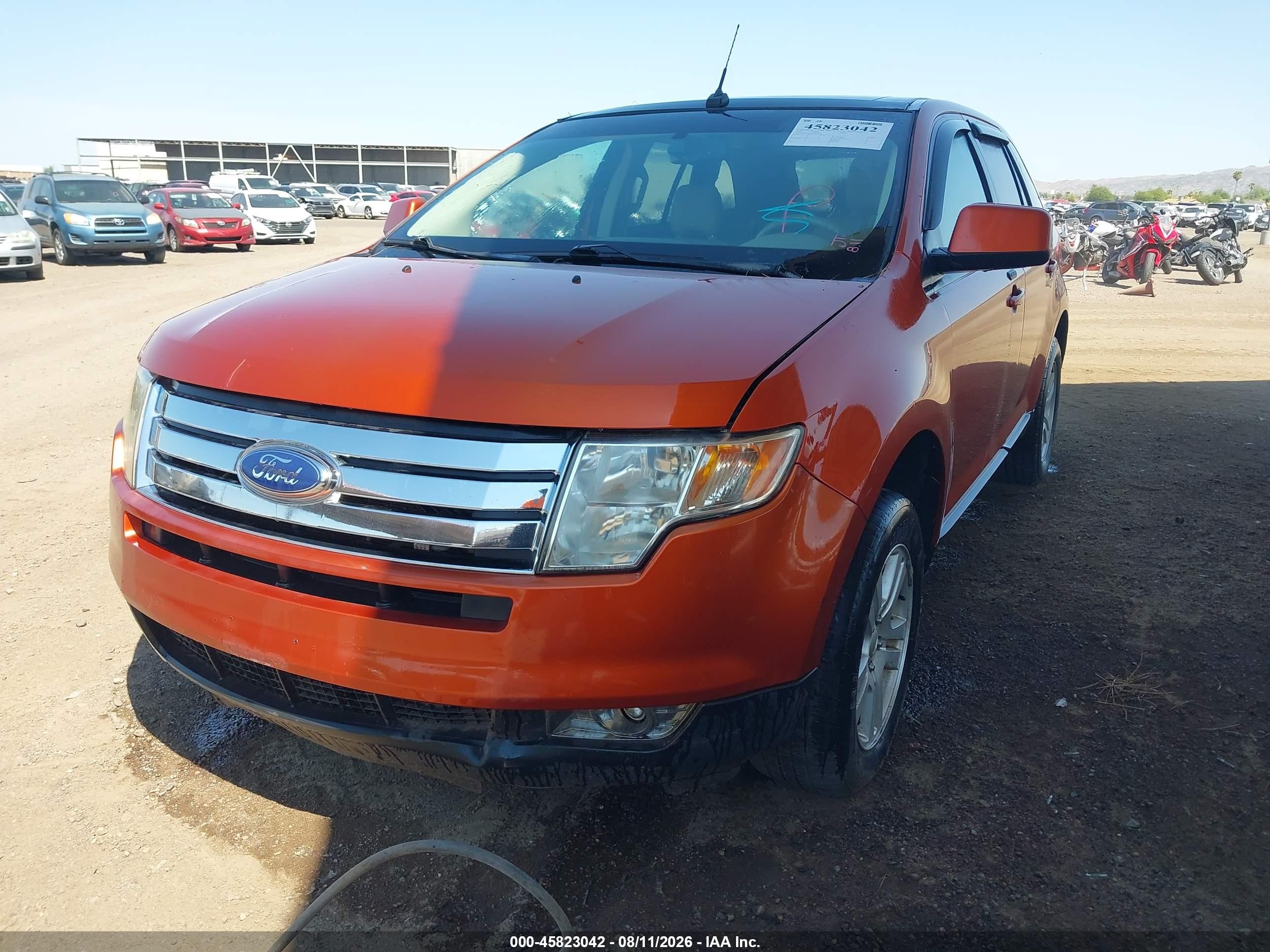2007 Ford Edge Sel Plus Orange vin: 2FMDK49C27BA65226