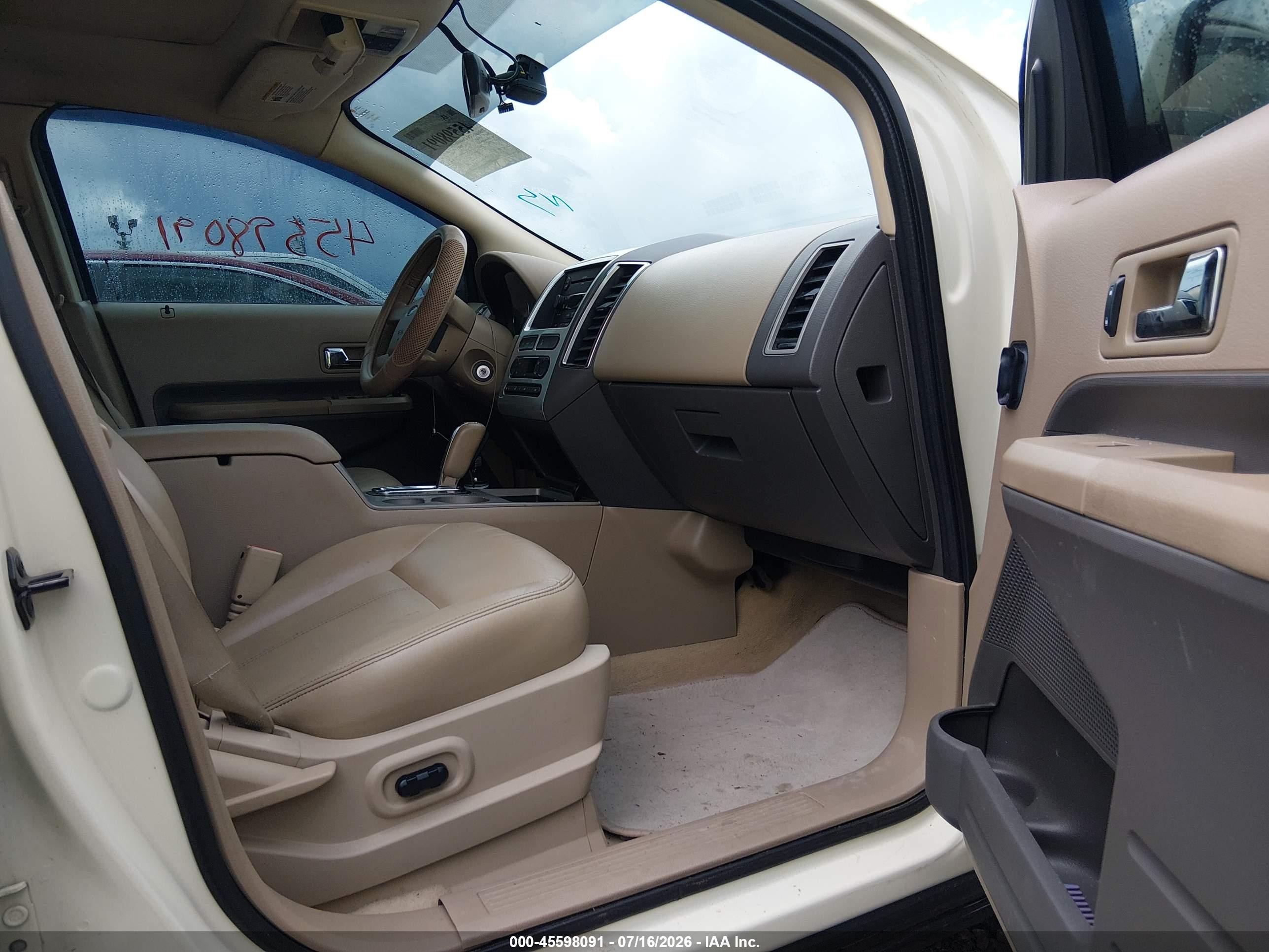 2007 Ford Edge Sel Plus White vin: 2FMDK49C27BB08138
