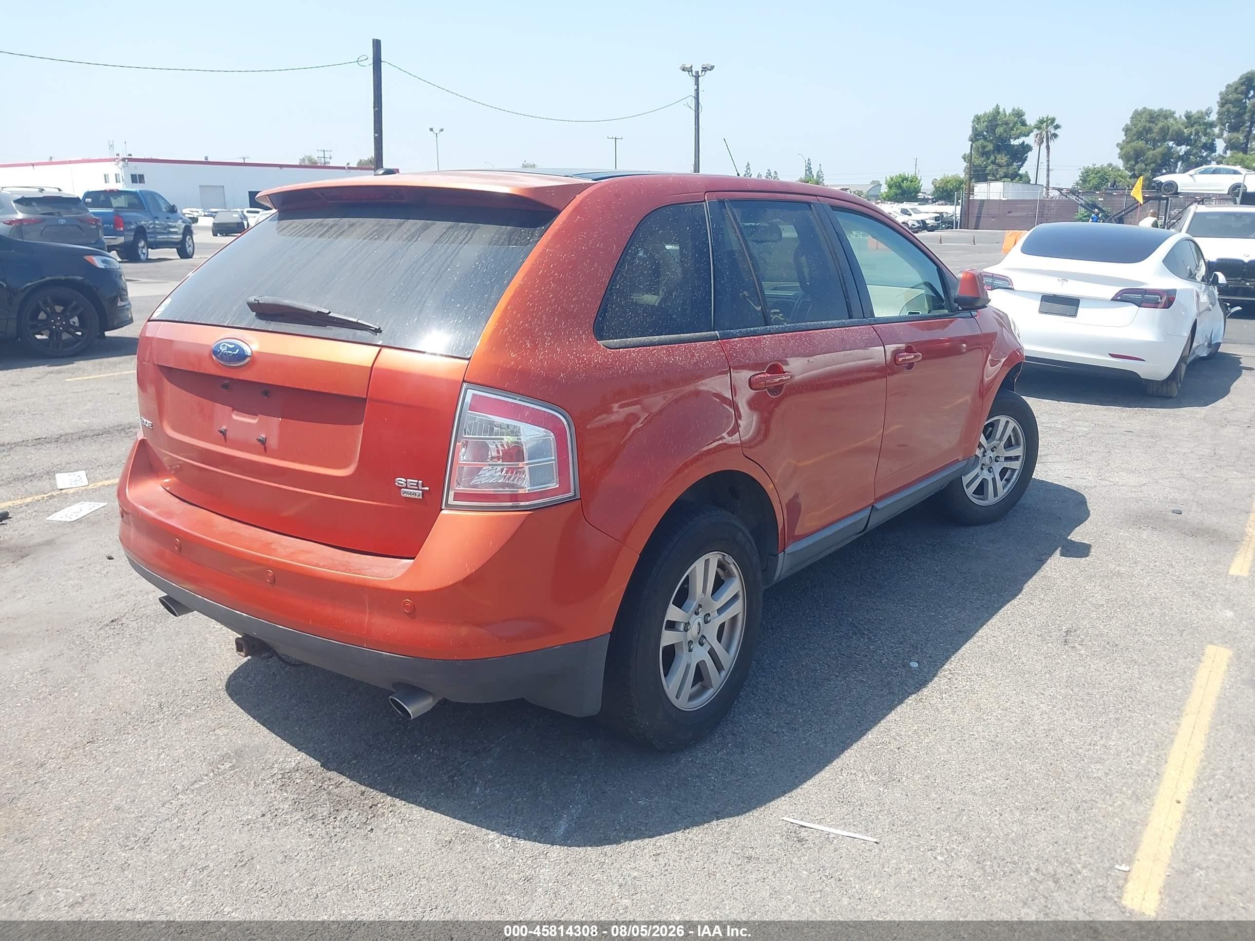 2007 Ford Edge Sel Plus Orange vin: 2FMDK49C27BB34626