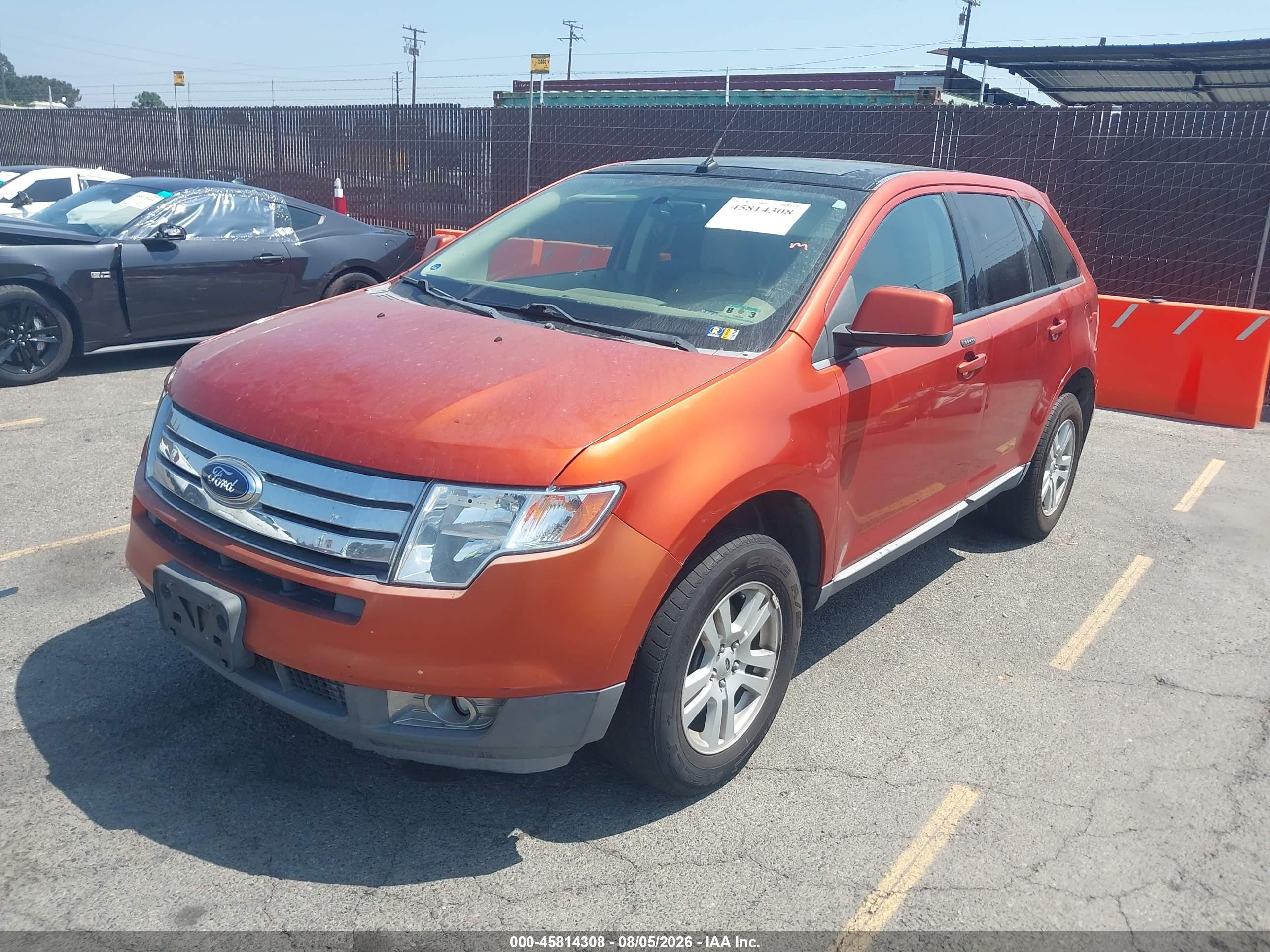 2007 Ford Edge Sel Plus Orange vin: 2FMDK49C27BB34626