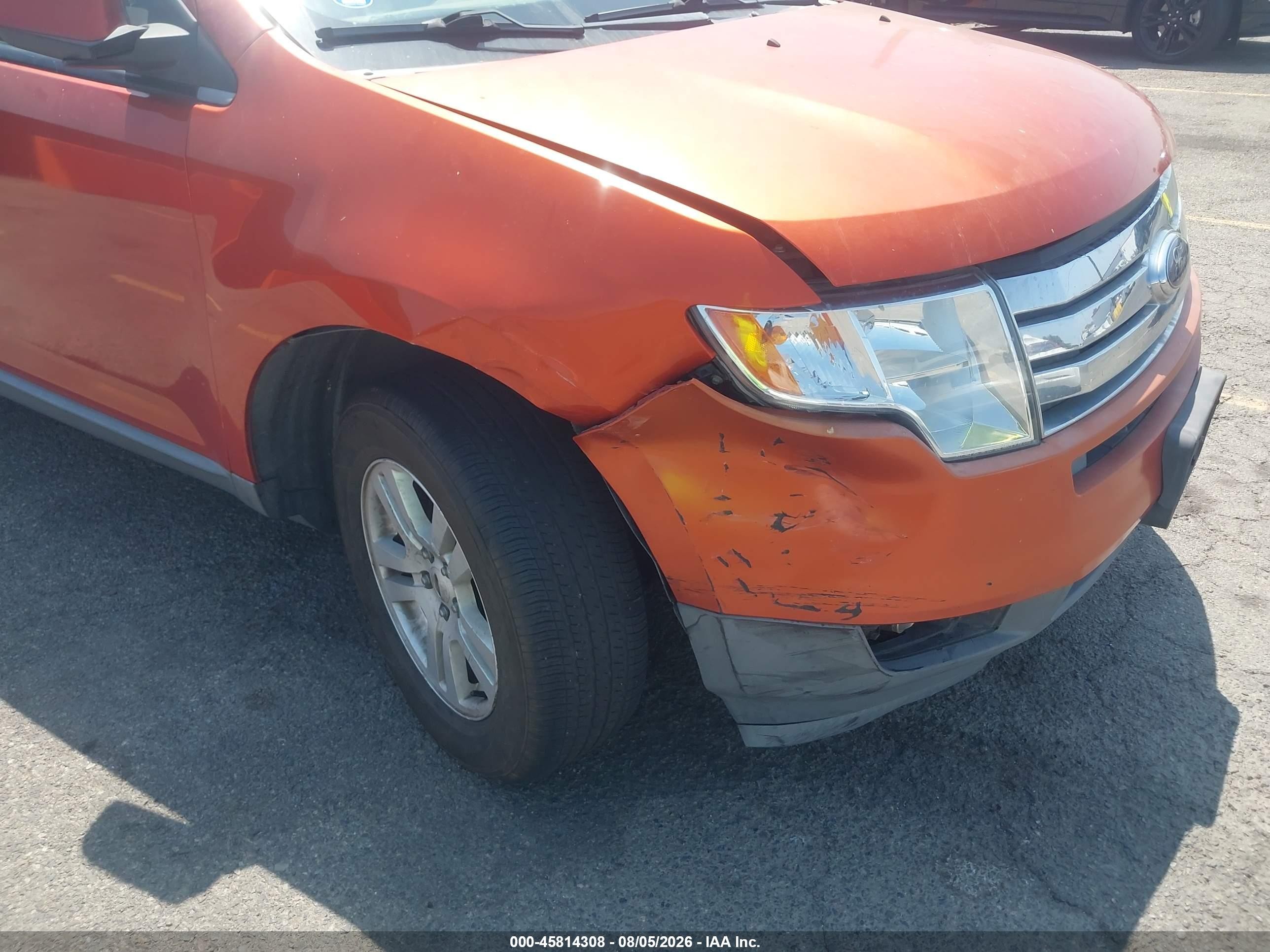 2007 Ford Edge Sel Plus Orange vin: 2FMDK49C27BB34626