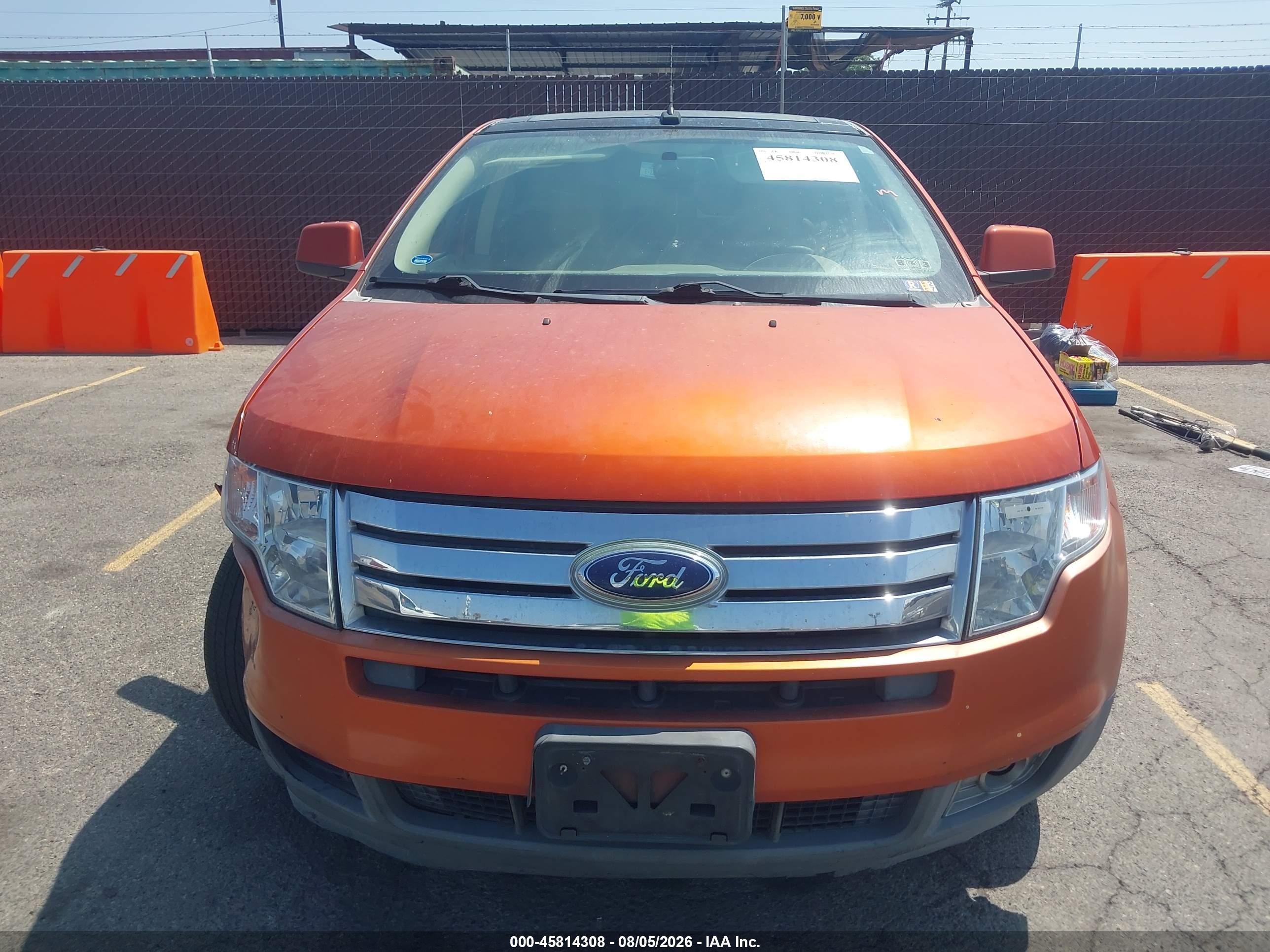 2007 Ford Edge Sel Plus Orange vin: 2FMDK49C27BB34626