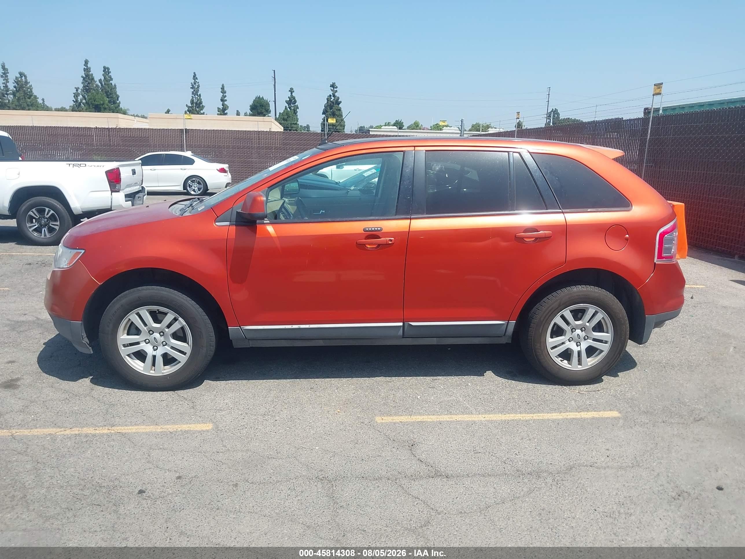 2007 Ford Edge Sel Plus Orange vin: 2FMDK49C27BB34626