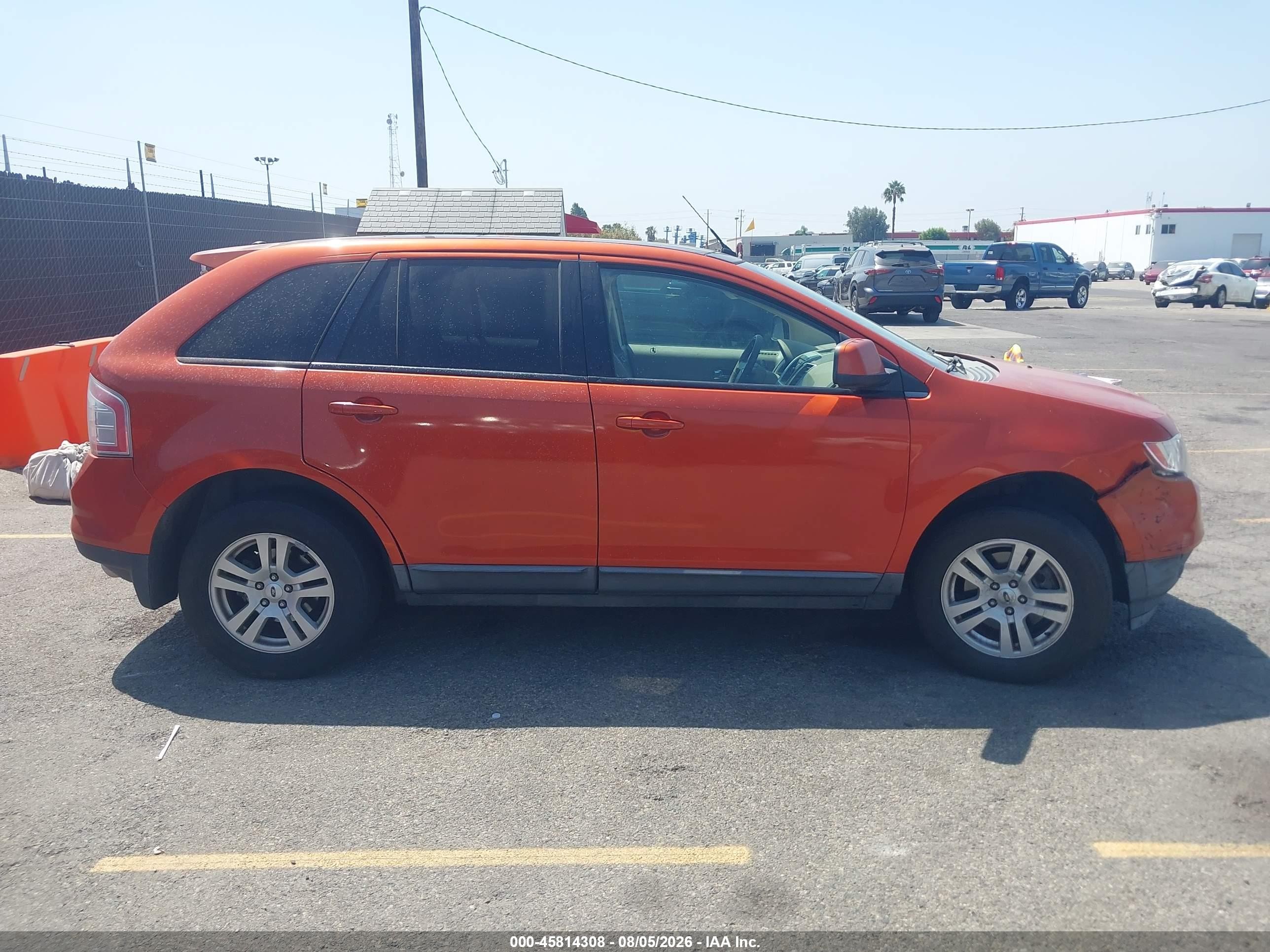 2007 Ford Edge Sel Plus Orange vin: 2FMDK49C27BB34626
