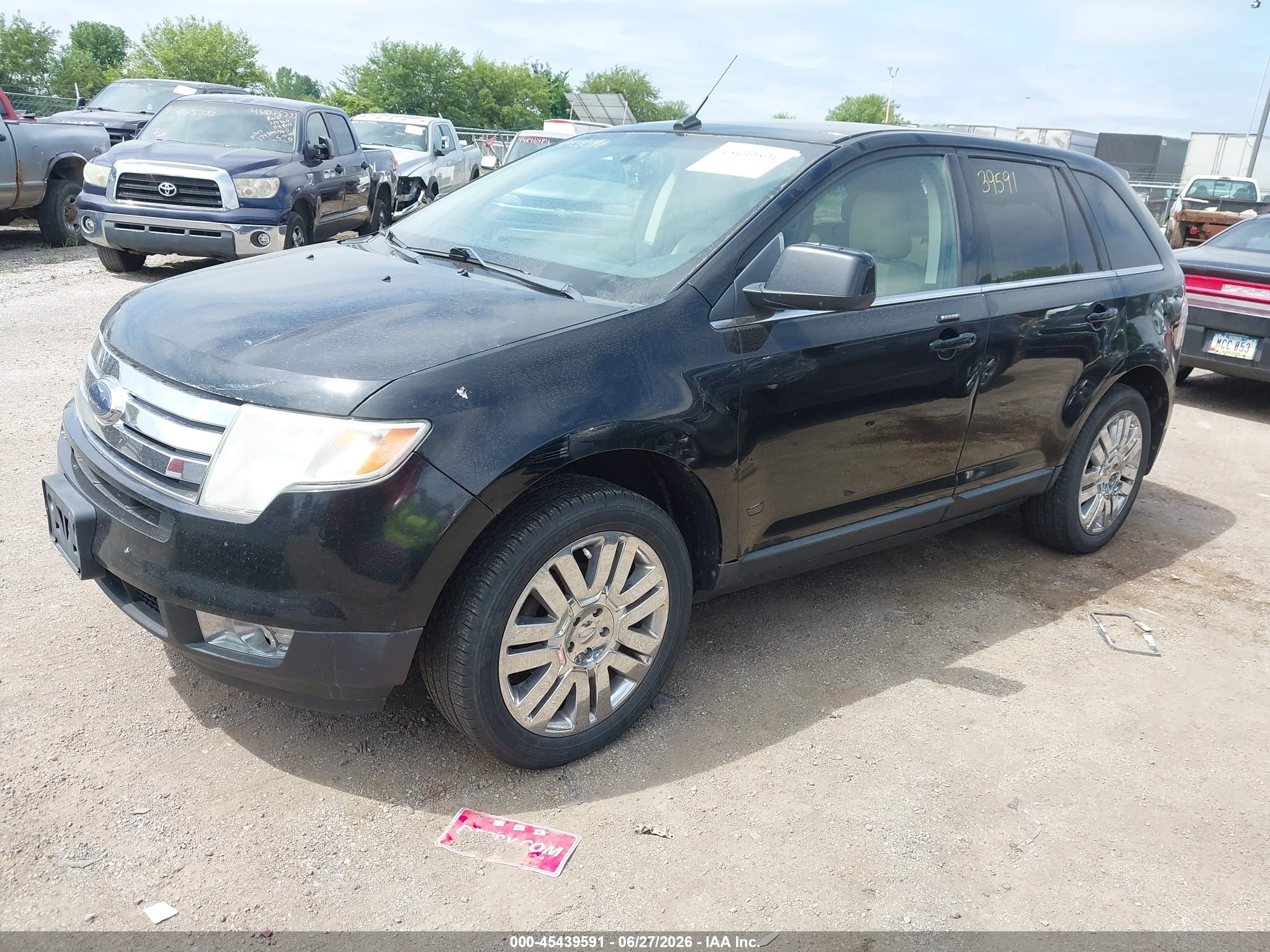 2008 Ford Edge Limited Черный vin: 2FMDK49C28BA89527