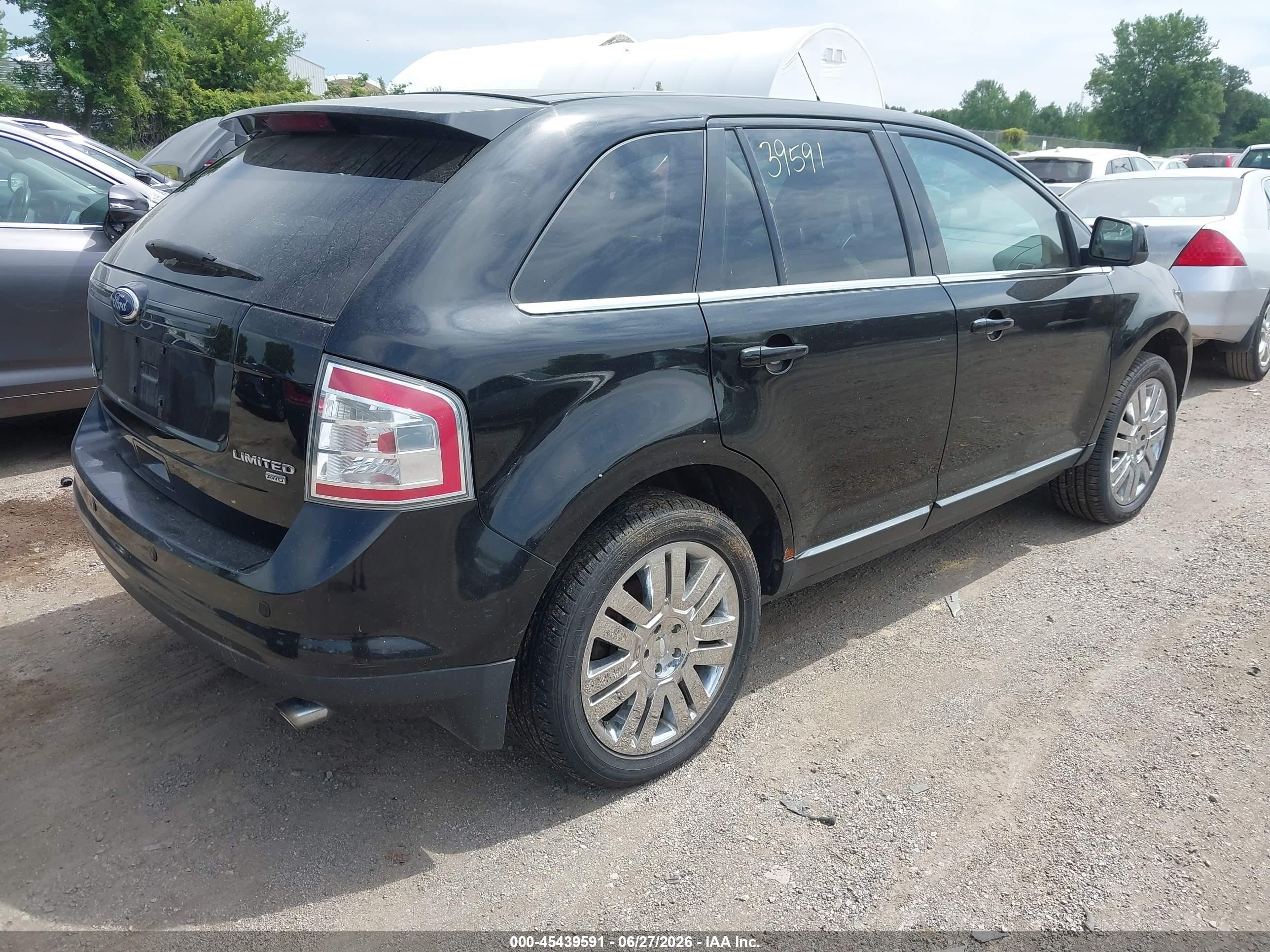 2008 Ford Edge Limited Черный vin: 2FMDK49C28BA89527