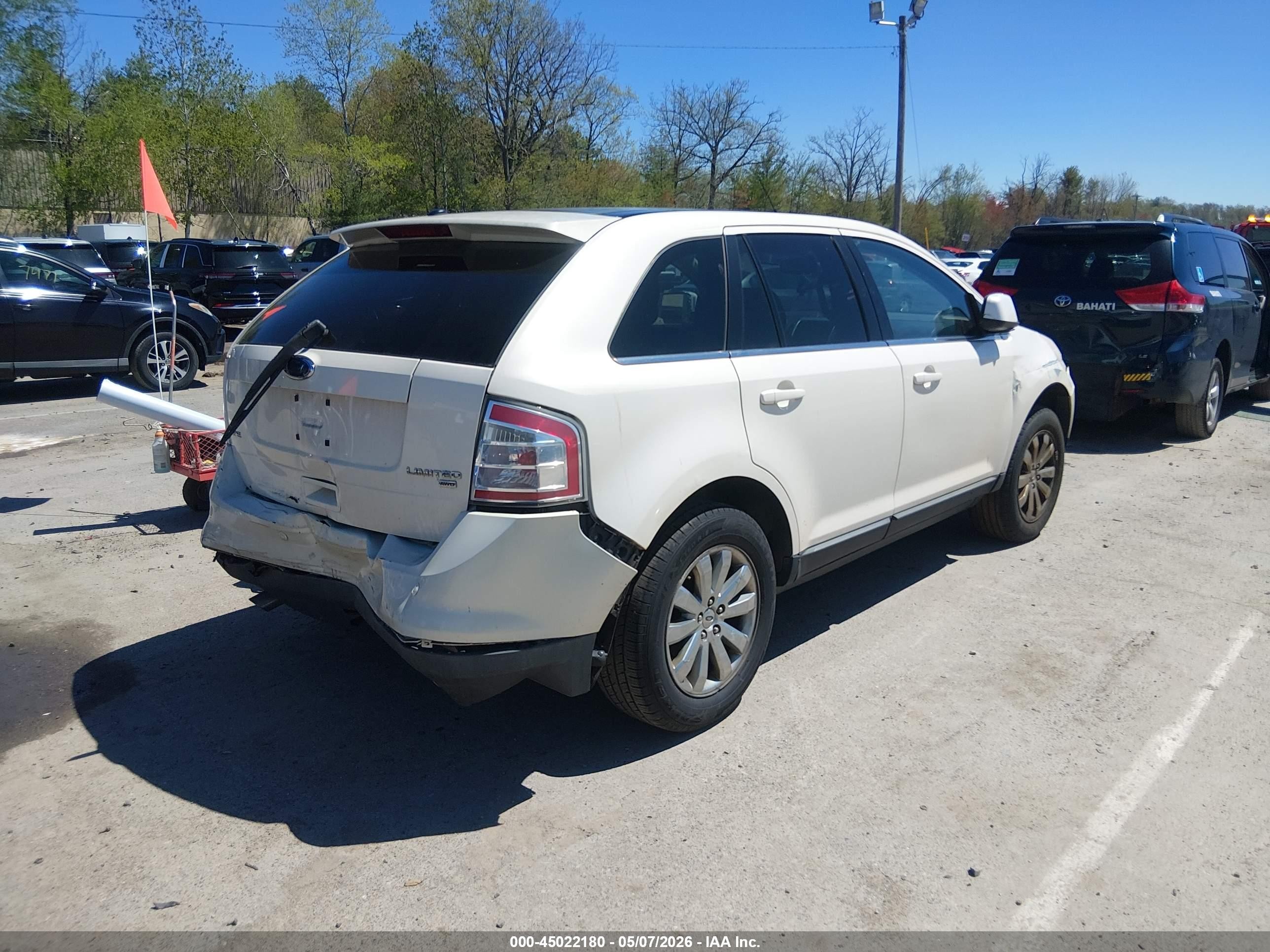 2008 Ford Edge Limited White vin: 2FMDK49C28BB05287