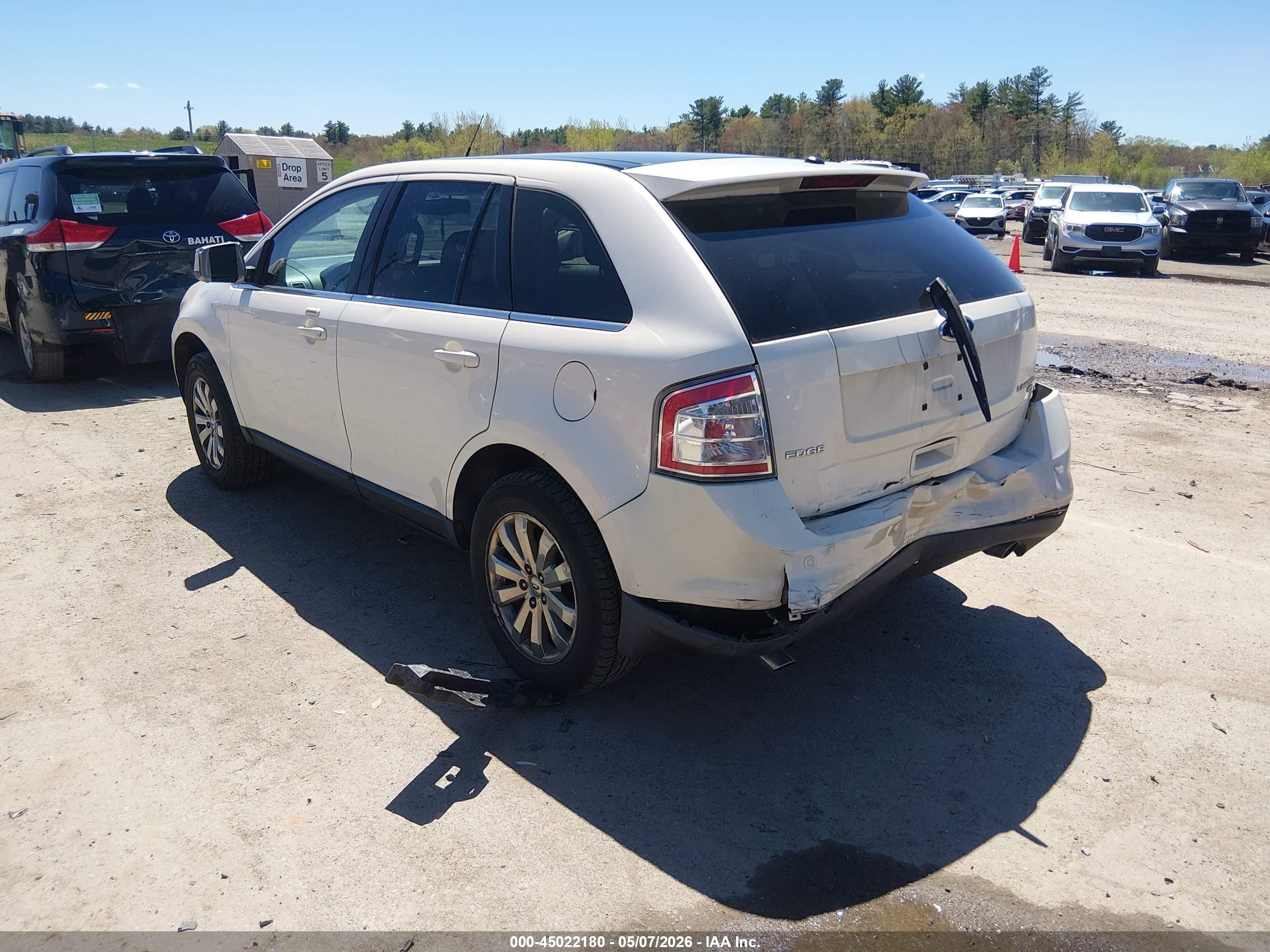2008 Ford Edge Limited White vin: 2FMDK49C28BB05287